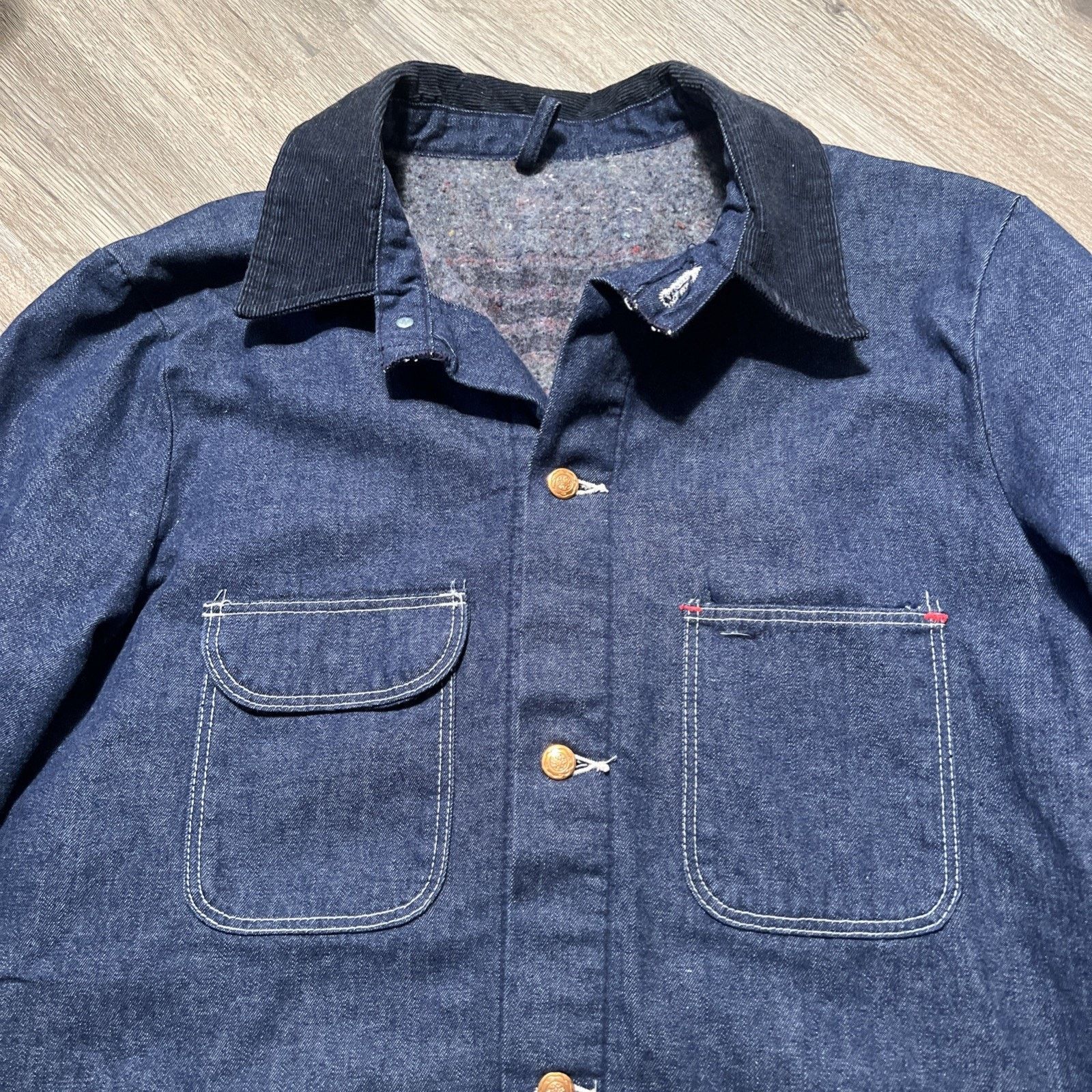 Sears Vintage 50s Lined Dark Denim Prison Stencil Chore Jacket XL Size US XL / EU 56 / 4 - 3 Thumbnail