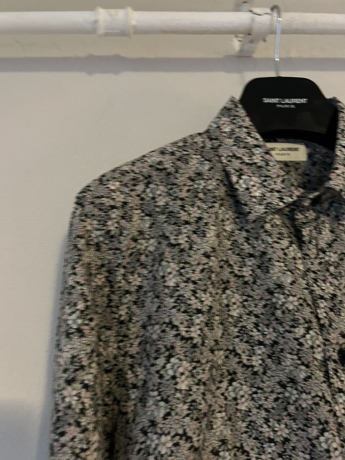Saint Laurent Paris Floral Print Shirt Size US L / EU 52-54 / 3 - 4 Thumbnail