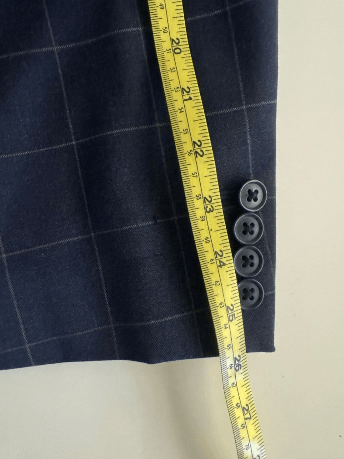 Saks Fifth Avenue Saks Fifth Avenue Mens Window Pane Blue Blazer Slim Fit 44R Size 44R - 9 Thumbnail