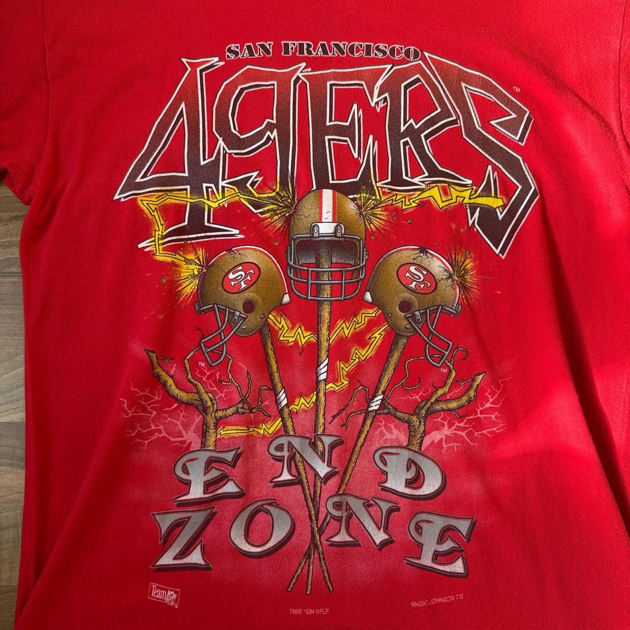 Other Vtg 90s 49ers End Zone T-shirt Red Mens Large Single Stitch Size US L / EU 52-54 / 3 - 2 Thumbnail