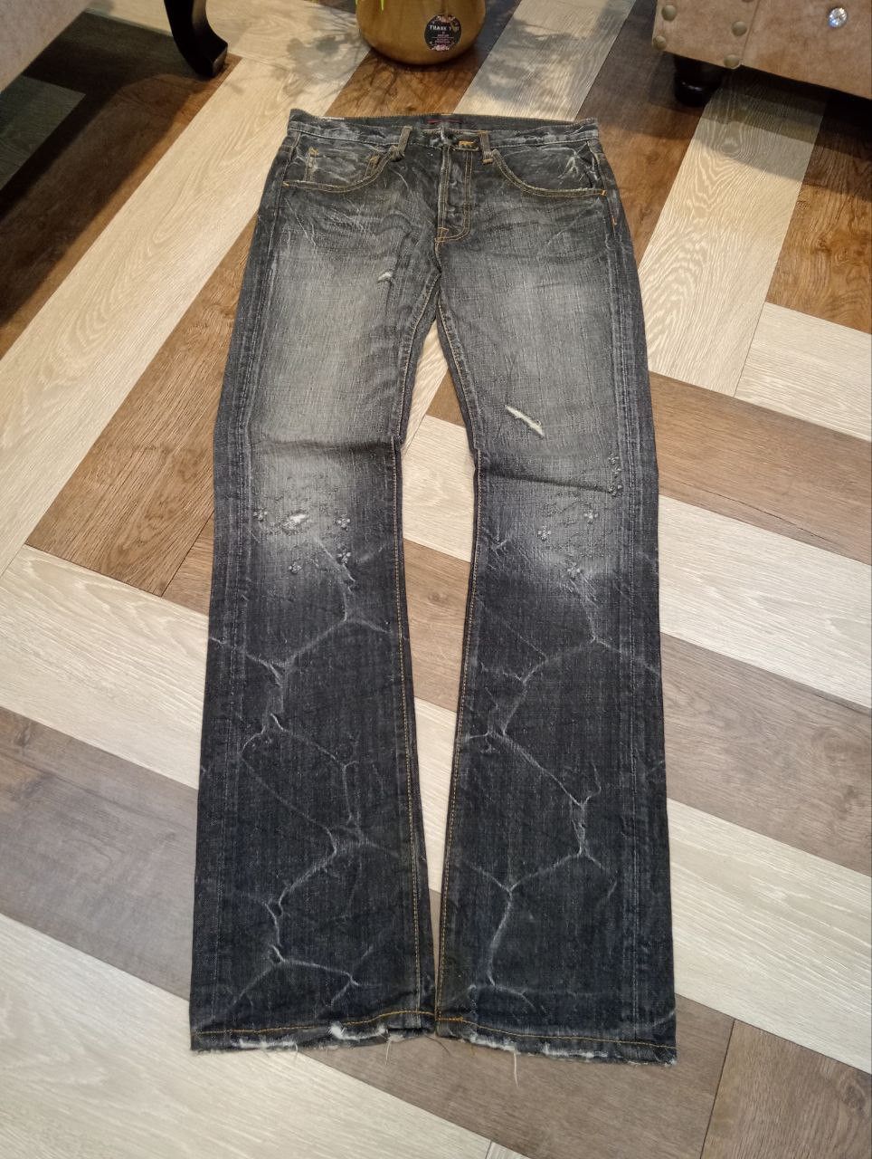 Japanese Brand VINTAGE BLUE WAY JAPAN DISTRESSED JEANS - SIZE 30 Size US 30 / EU 46 - 2 Thumbnail