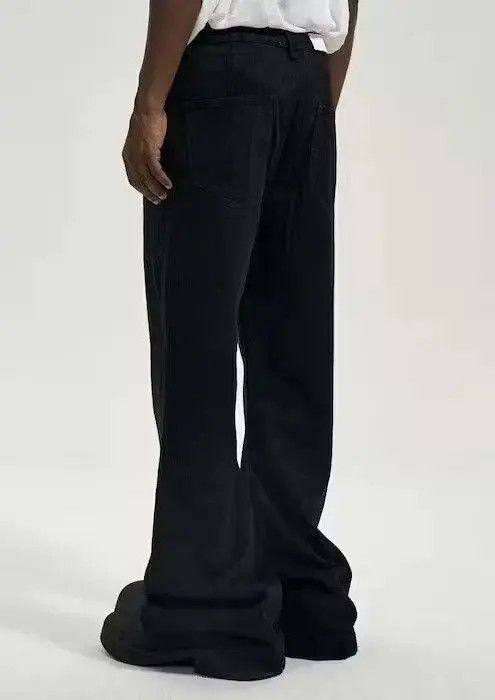 Black Chunky Flared Denim Jeans