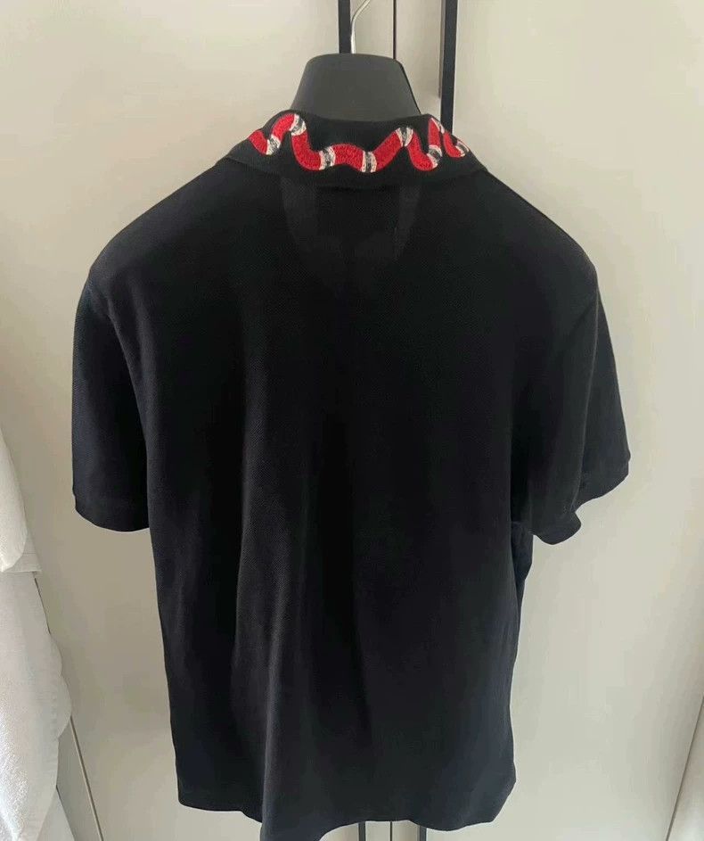 Gucci Gucci Black Embroidered Polo Shirt- Size US L / EU 52-54 / 3 - 3 Thumbnail