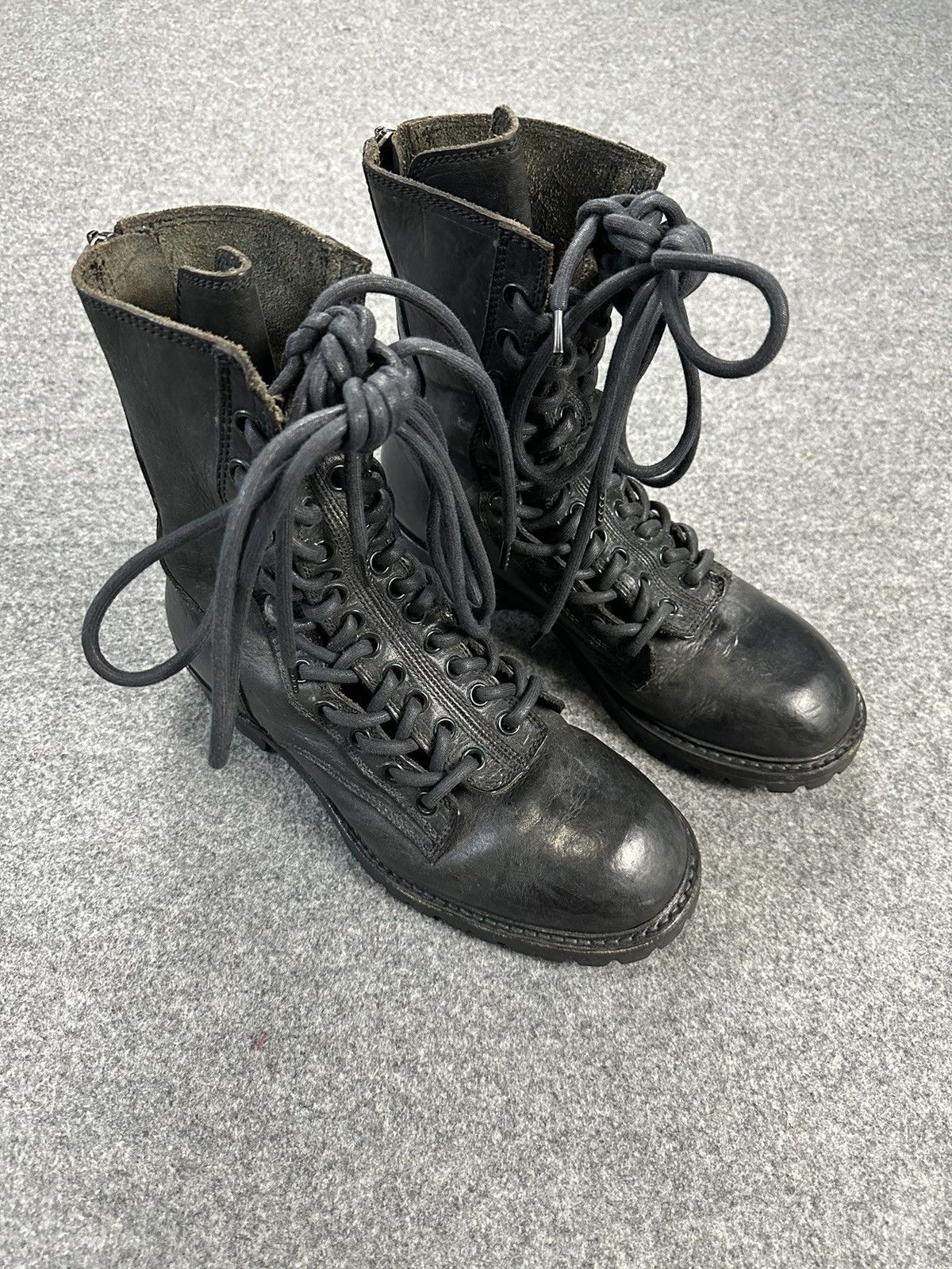 Julius_7 Double Lace Boots From AW12 Resonance Cow Leather