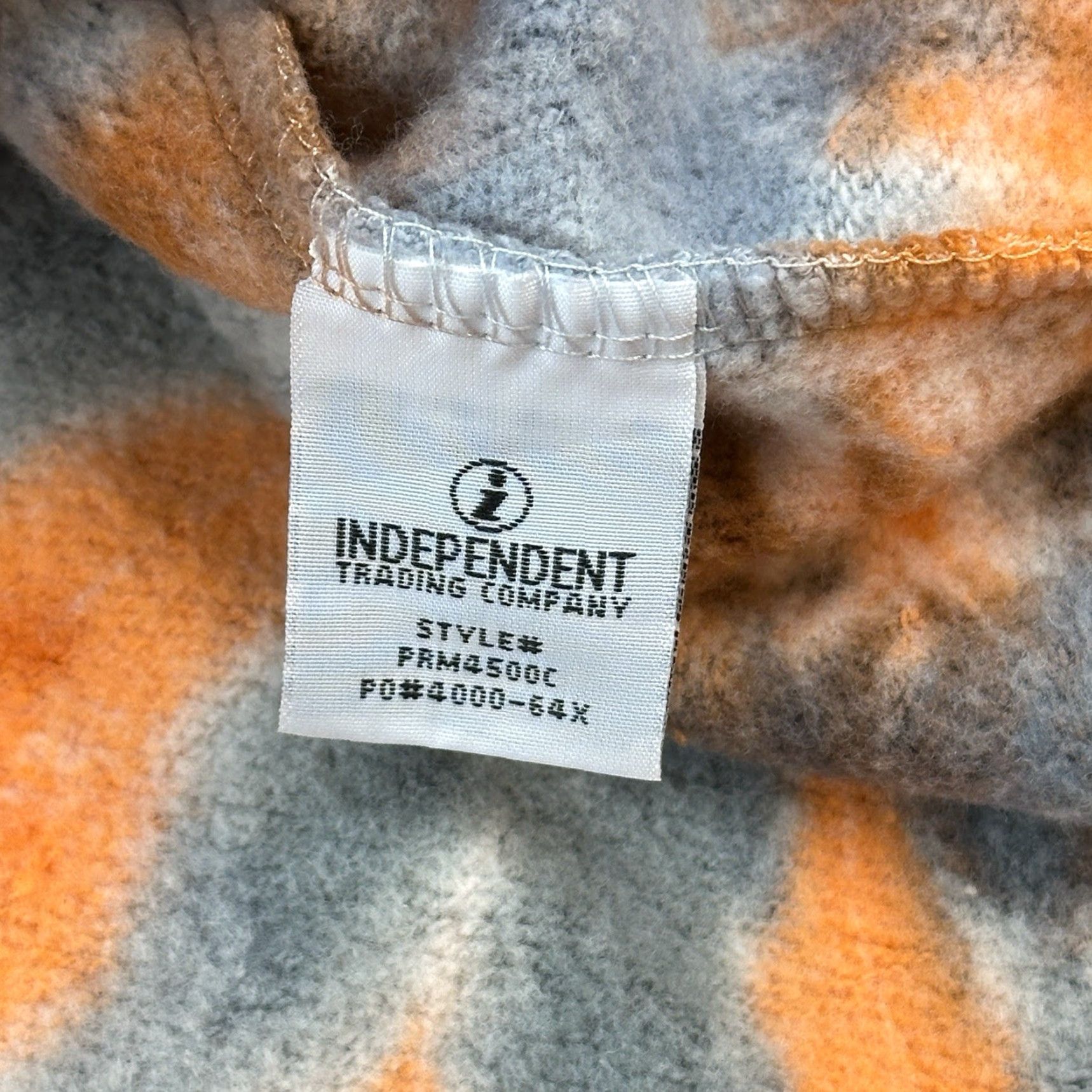 Vintage Independant Trading Co Hoodie Mens 3XL Orange Pigment Dyed Midweight Pullover Size US XXL / EU 58 / 5 - 5 Thumbnail