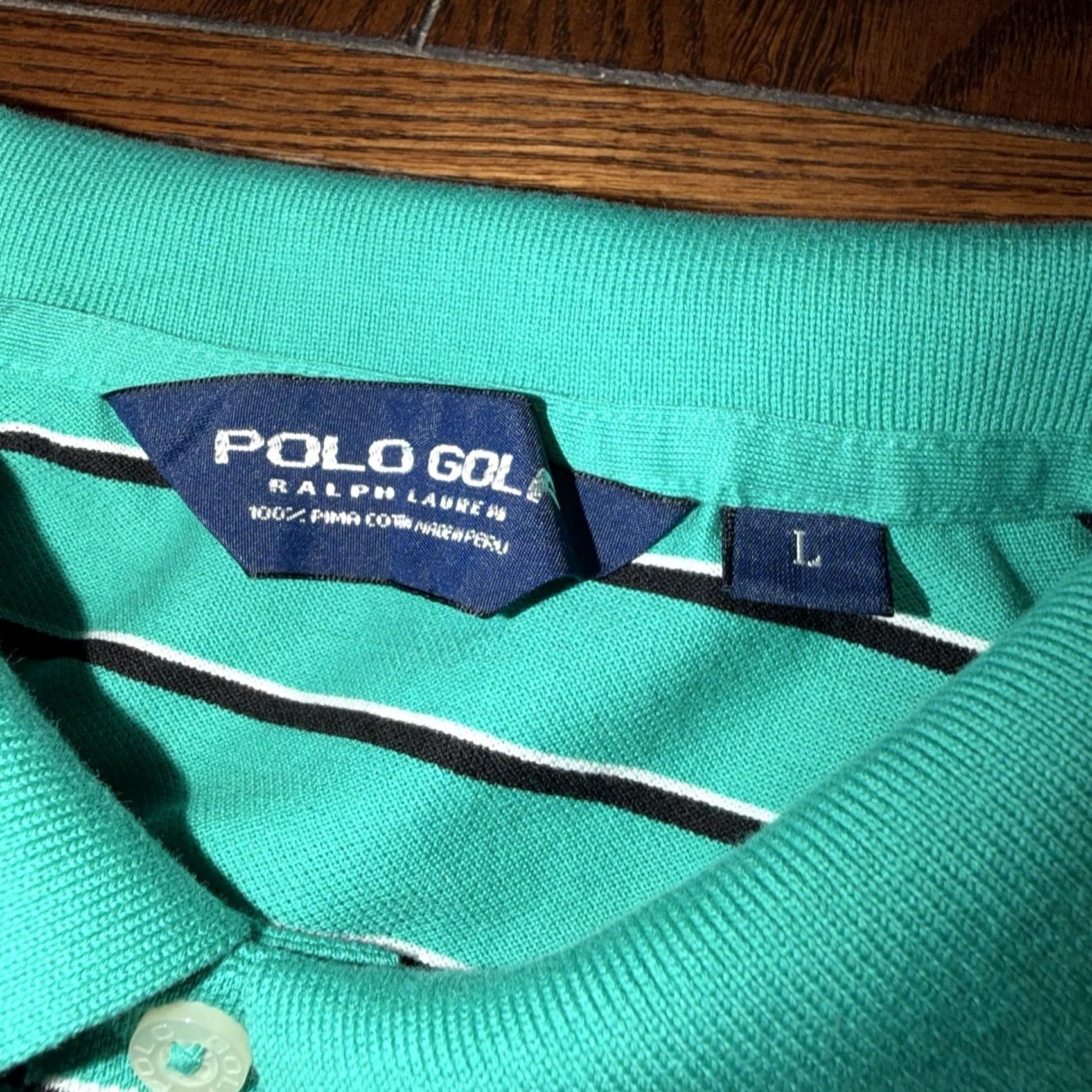 Polo Ralph Lauren Polo Ralph Lauren Polo Golf Shirt Mens Large OCC Oakmont Country Club Green White Oakmont OCC 90s Golf Polo Shirt Mens Large Size US L / EU 52-54 / 3 - 3 Thumbnail