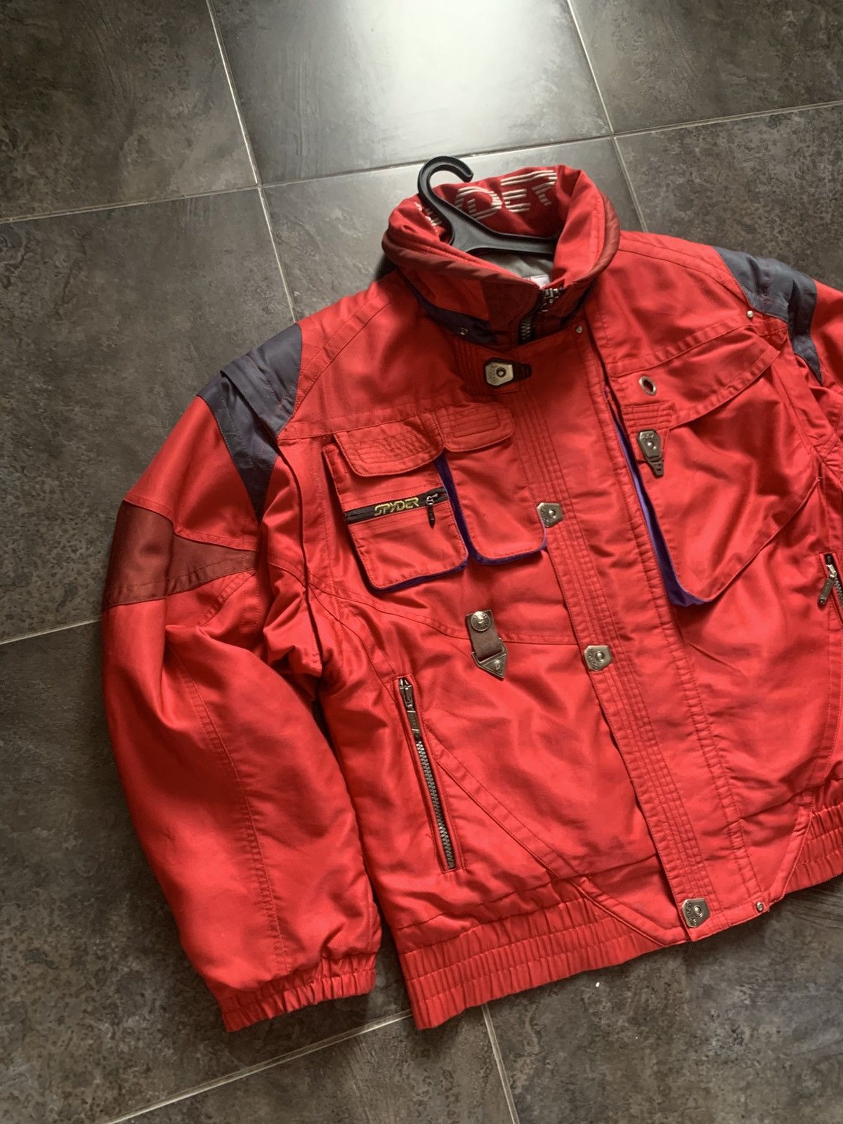Spyder Vintage 80s Spyder USA 2 in1 Transformer Ski Jacket Rave Size US L / EU 52-54 / 3 - 3 Thumbnail