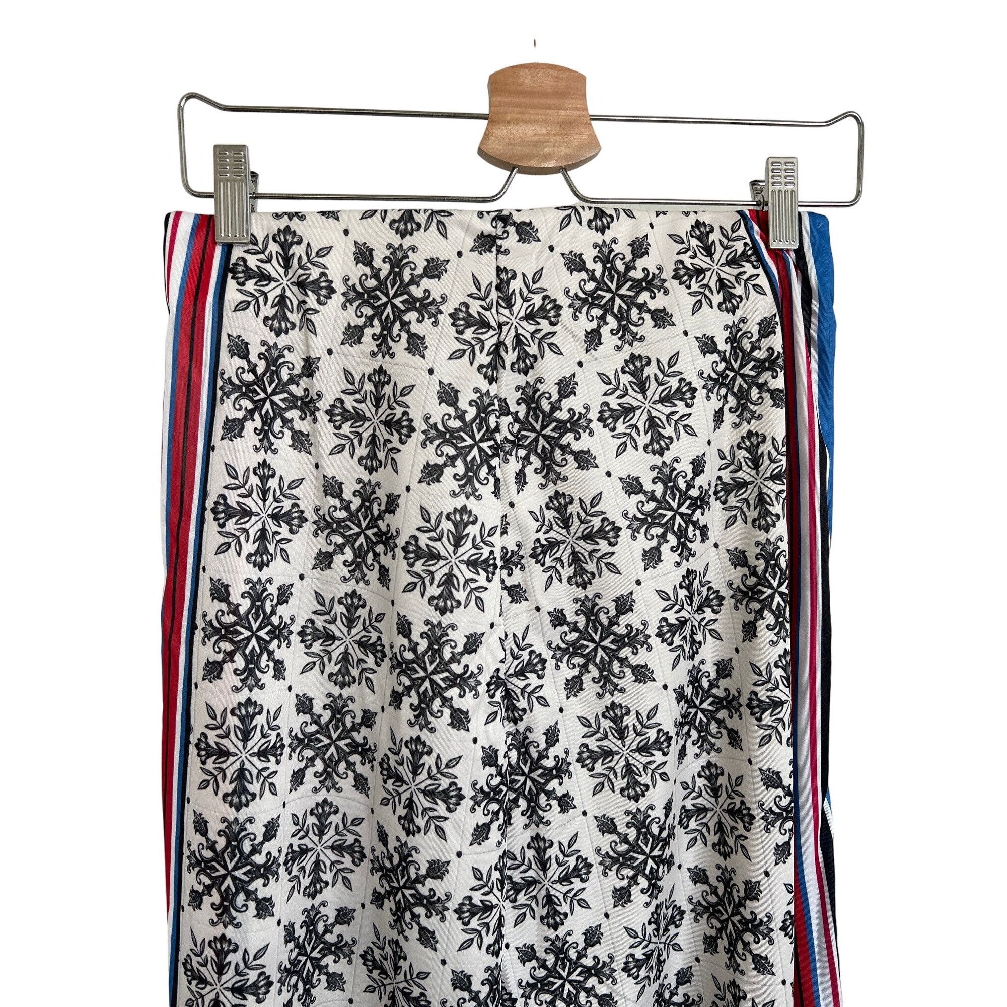 Zara Zara Contrast Striped Scarf Print Detail Pants Size 30" / US 8 / IT 44 - 8 Thumbnail