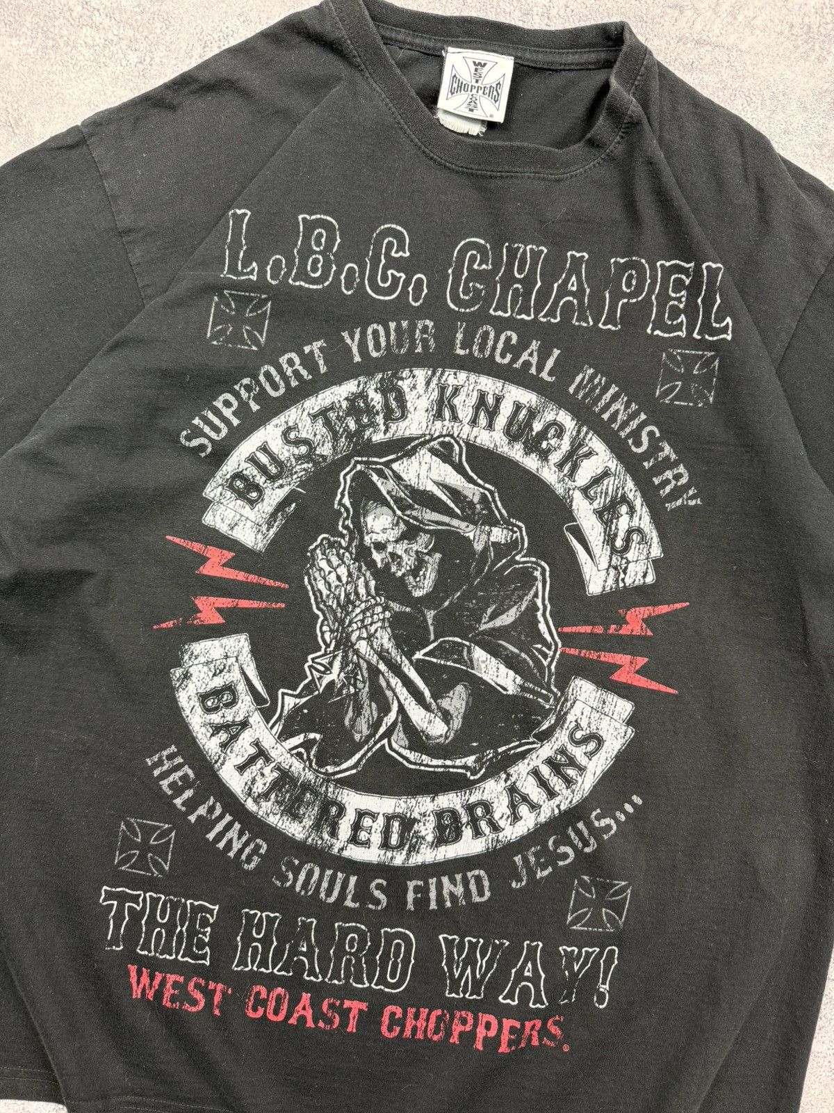 West Coast Choppers Vintage West Coast Choppers T-Shirt Skull Tee Size US L / EU 52-54 / 3 - 9 Thumbnail