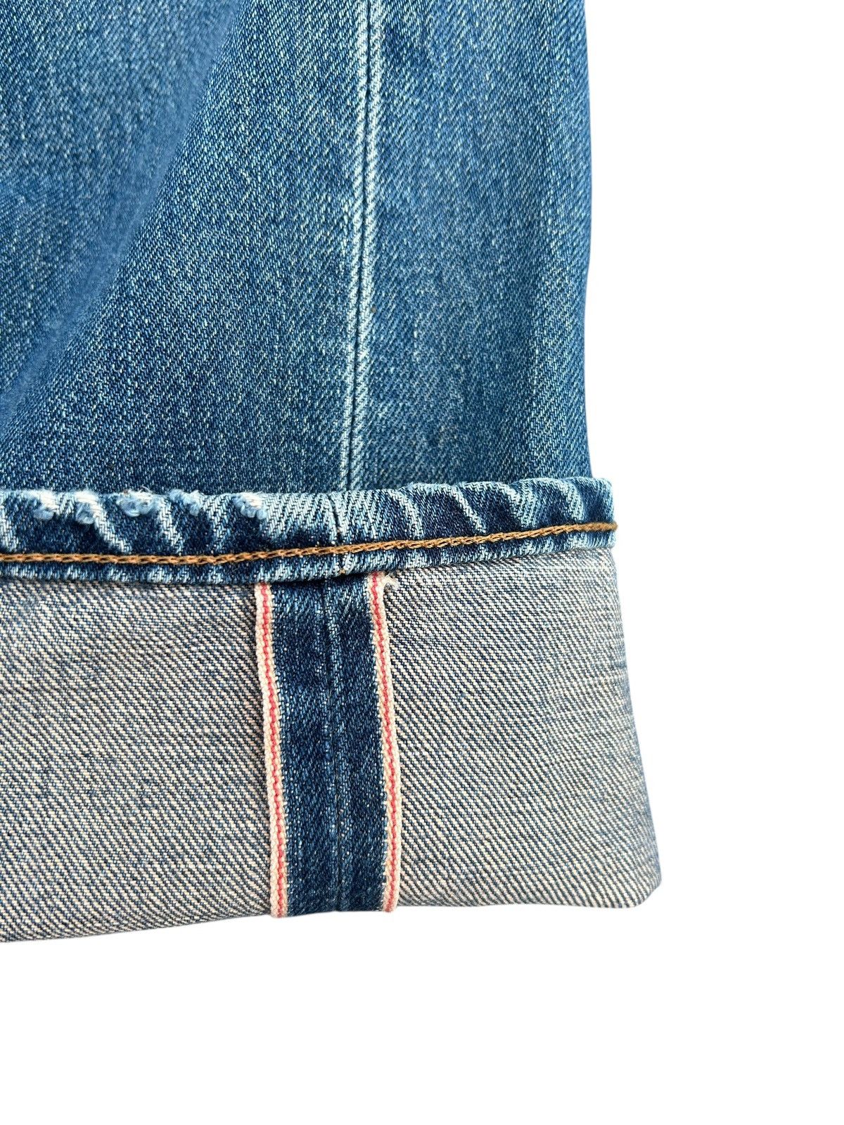 Kapital Vintage Edwin 505 Selvedge Thrashed Distressed Denim Jeans Size US 33 - 3 Thumbnail