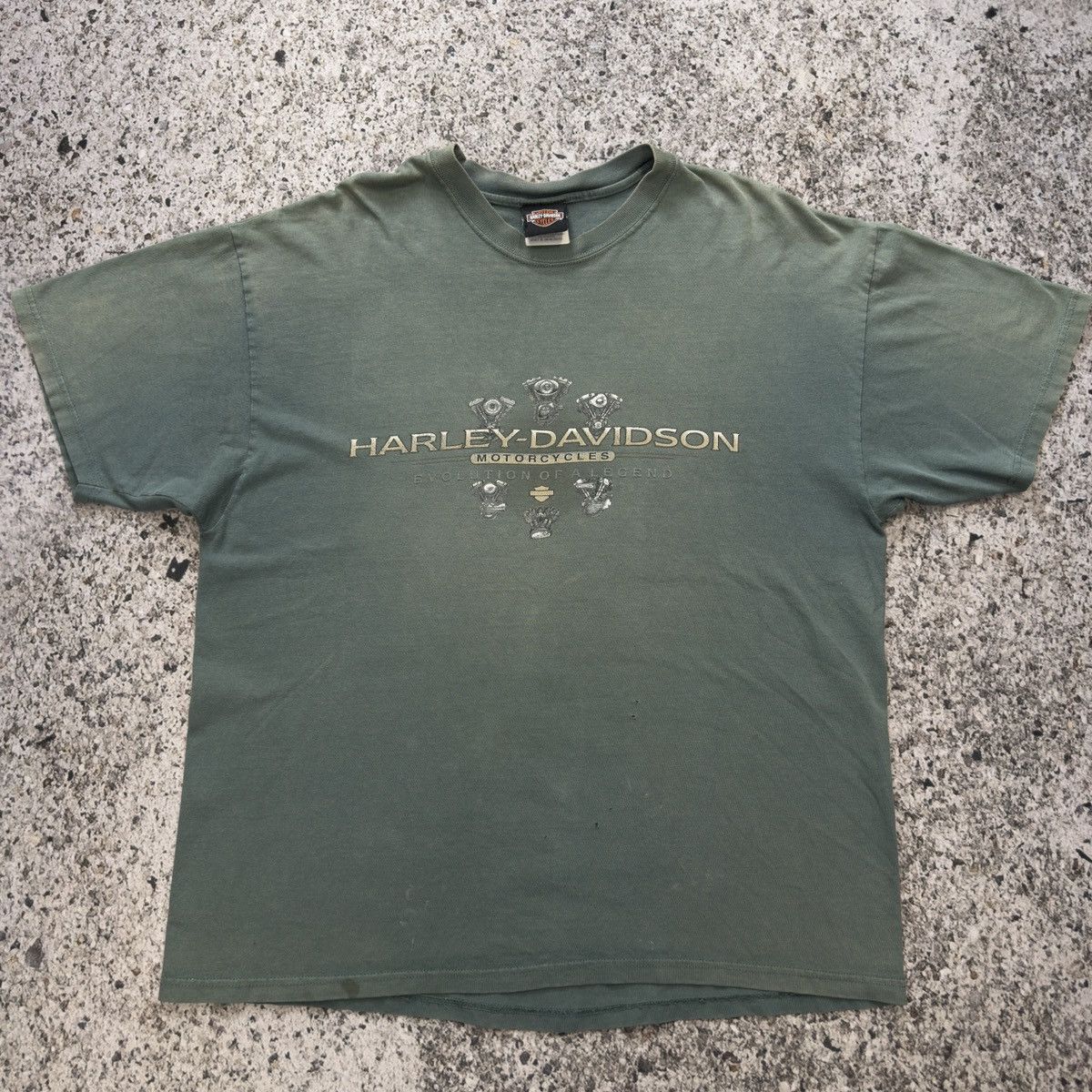 Harley Davidson Faded Thrashed Distressed Harley Tee ERD Grunge Biker Chrome Size US XL / EU 56 / 4 - 7 Thumbnail