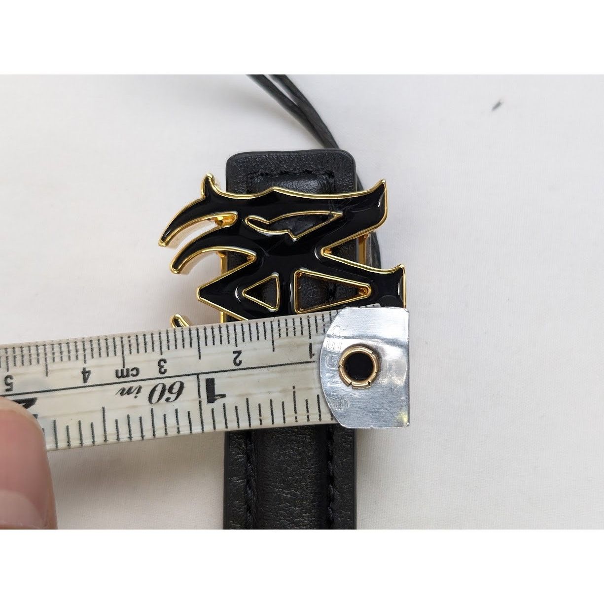 Amiri o1rshd1 Size:100 / Nappa "MA" 2CM Belt in Black Size 40 - 10 Thumbnail