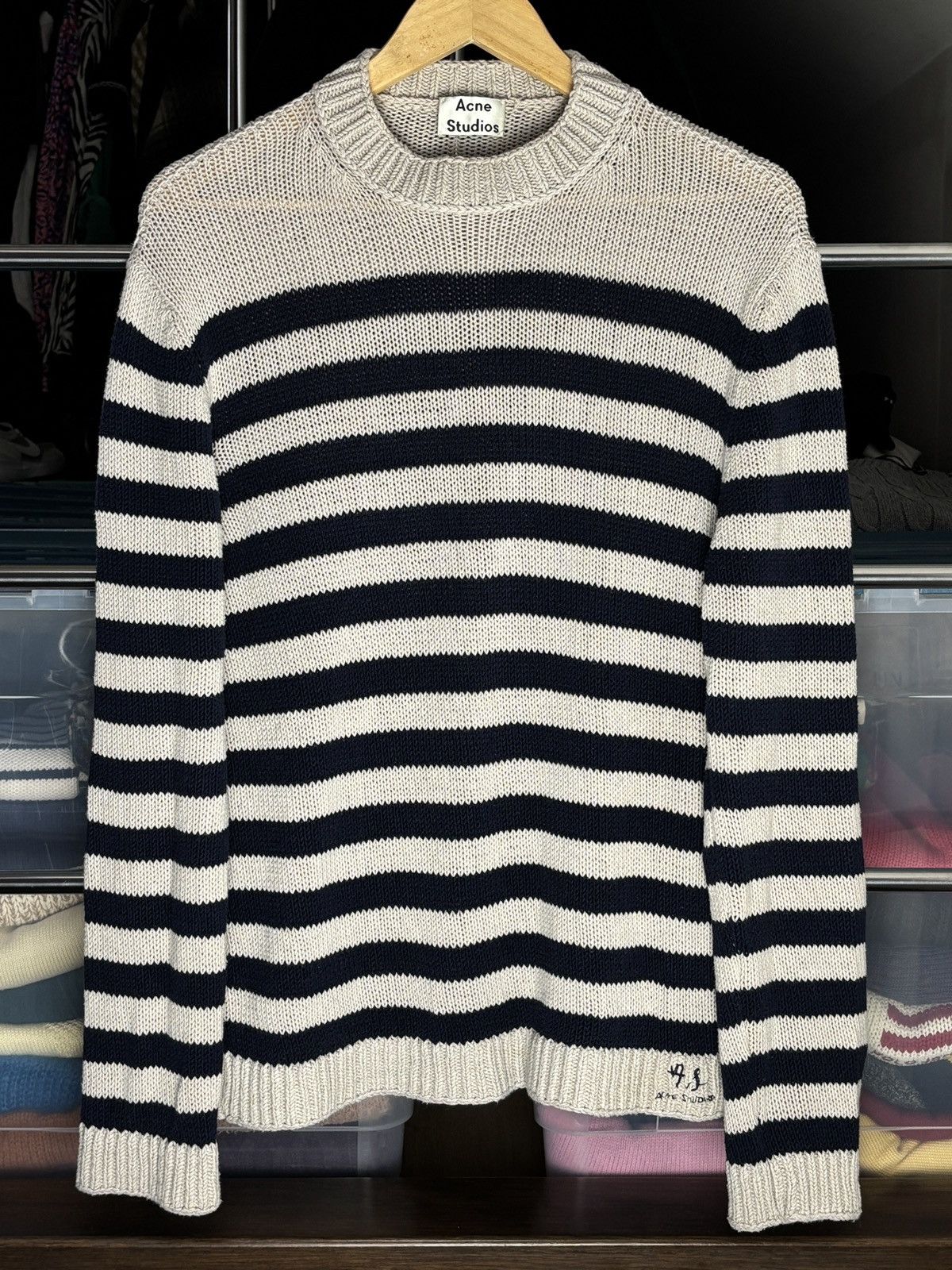 Acne Studios Acne Studios Knitted Striped Sailing Vibe Vintage Sweater Size US M / EU 48-50 / 2 - 1 Thumbnail
