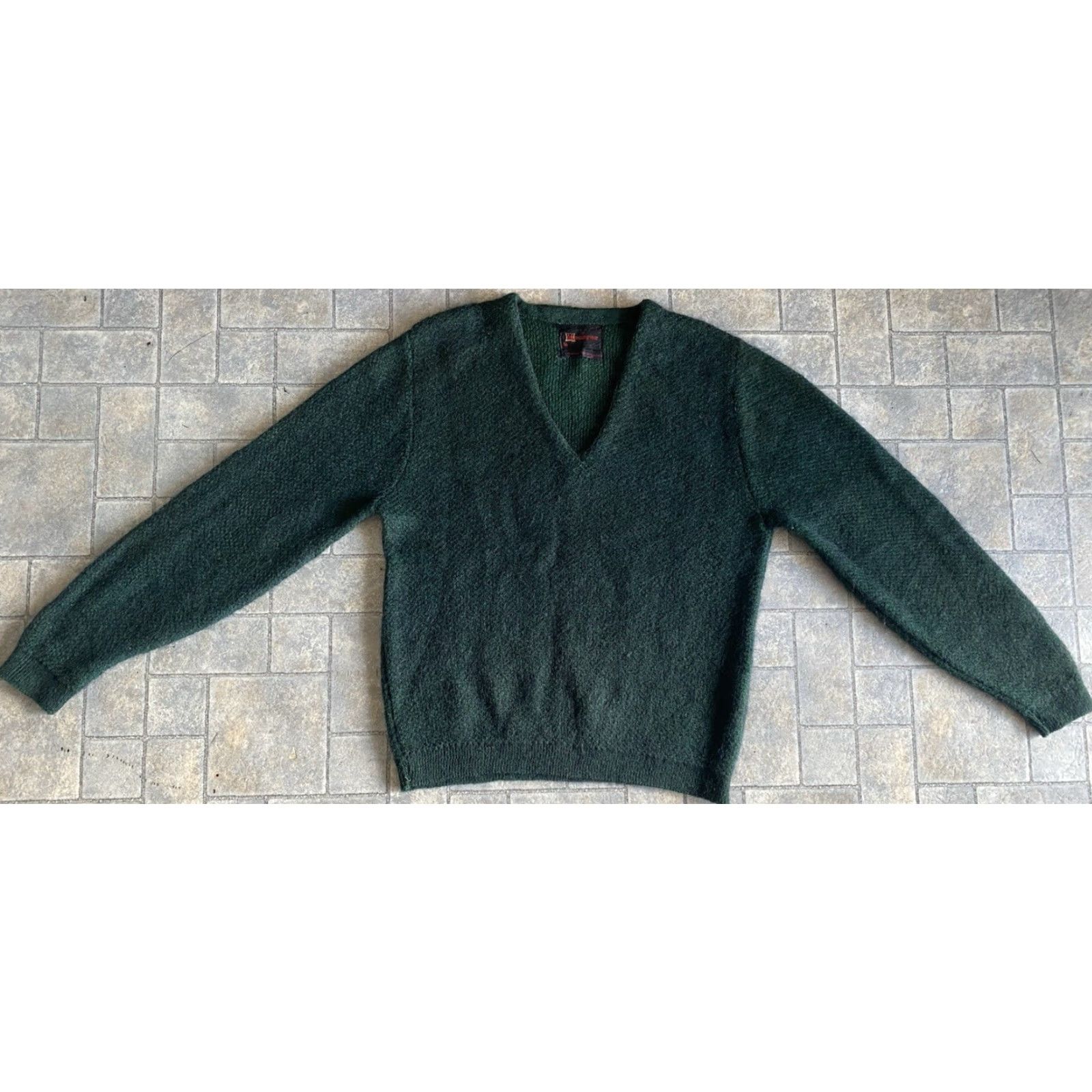 Vintage VTG Munsingwear Mohair Orlon Acrylic Pullover V Neck Sweater Adult Medium Green Mens Size US M / EU 48-50 / 2 - 2 Thumbnail