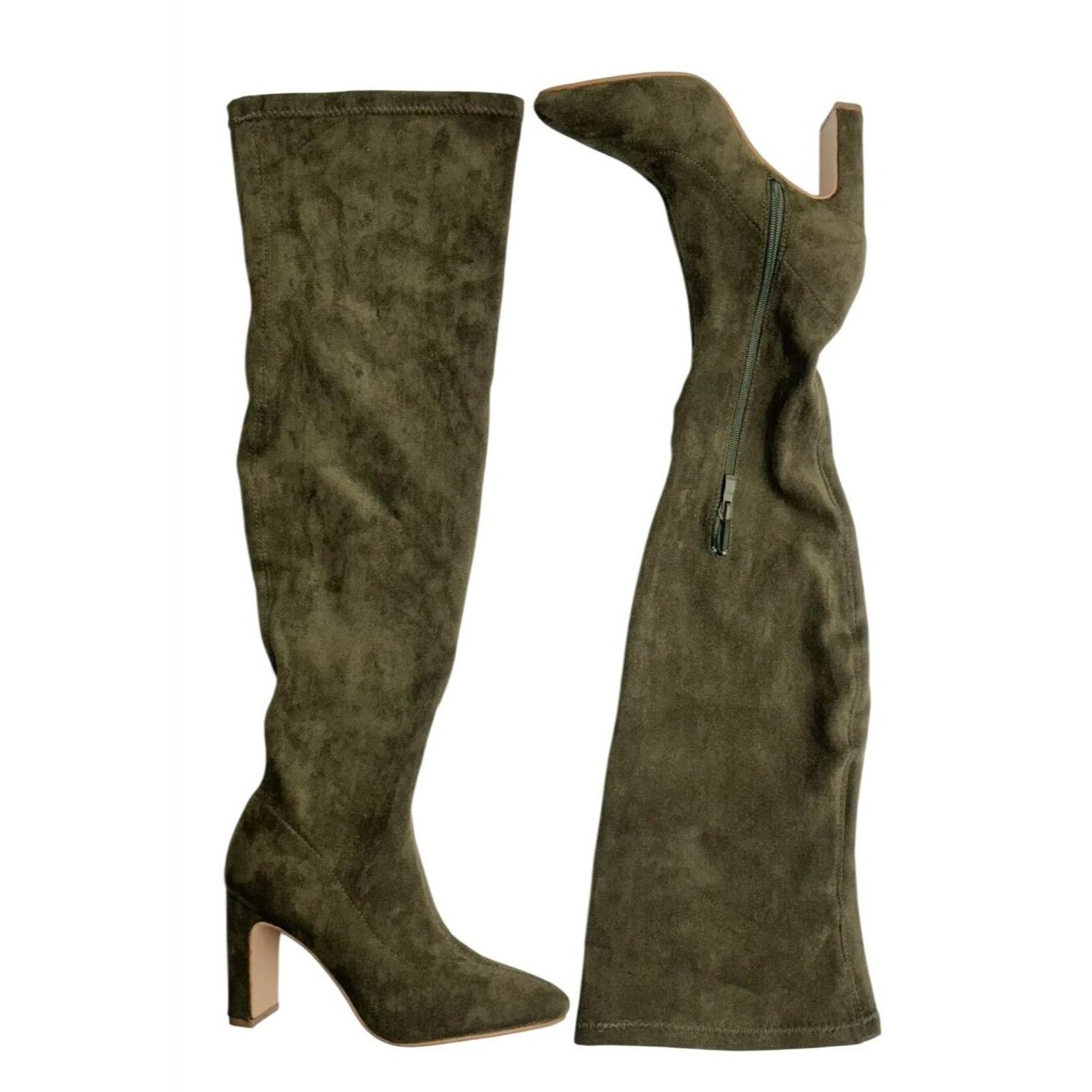 SHOES BY FLOR / Army JM / Olive Suede / Over The Knee / With