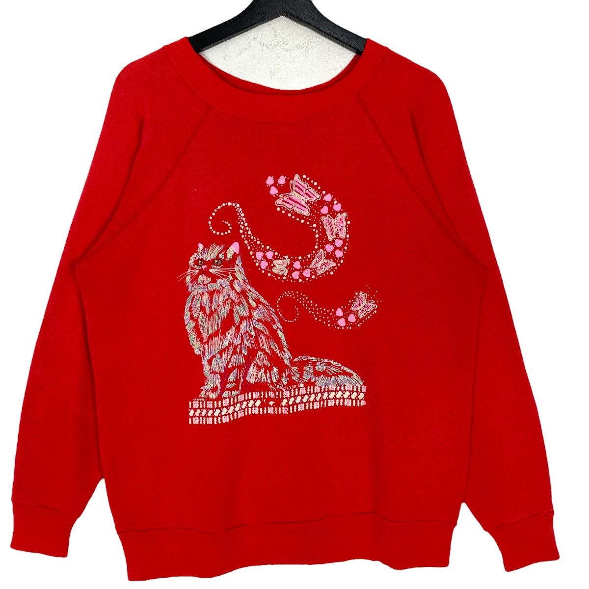 Vintage Vintage 90s Pannill Sweatshirt Crewneck Cat Logo Streetwear Size US M / EU 48-50 / 2 - 1 Thumbnail