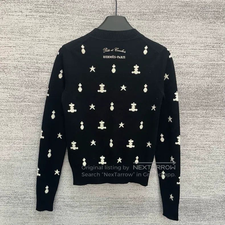 Hermes Hermes Snowman Series Black and White Geometric Pattern Sw Size XXS / US 00 / IT 34 - 3 Thumbnail
