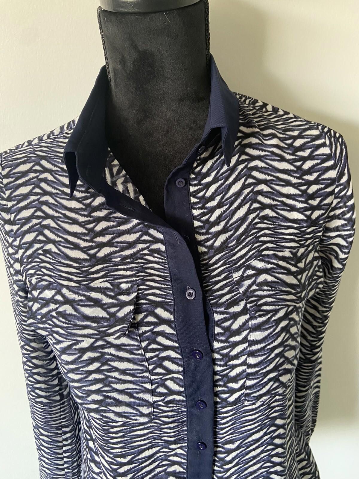 Other Witchery Striped Patterned Shirt Blue & White Size 6 Size XS / US 0-2 / IT 36-38 - 5 Thumbnail