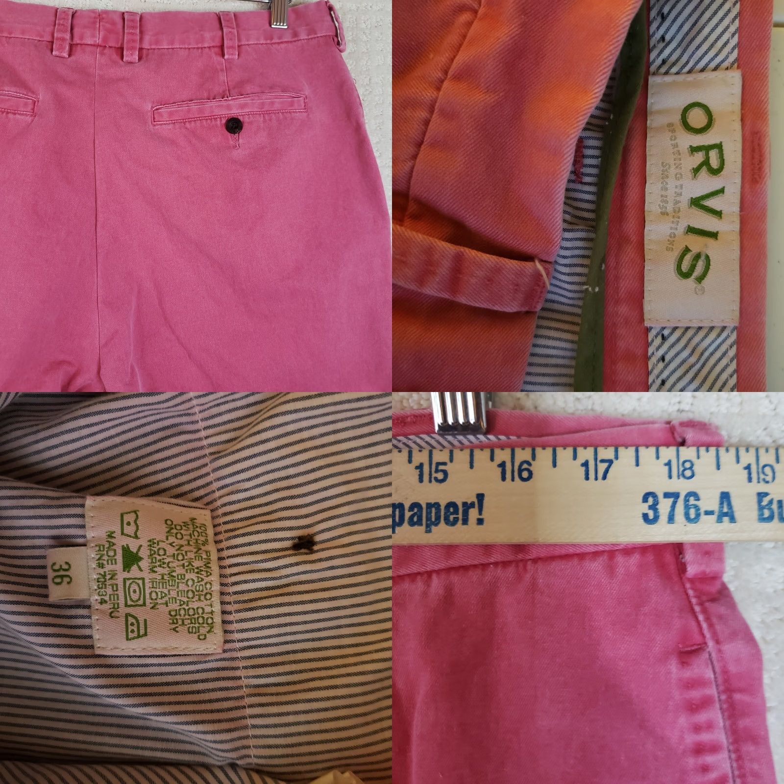 Orvis Orvis Nantucket Red Pants Men’s Chino 36 x 31 Cotton Twill Flat Front Casual Business Travel Size US 36 / EU 52 - 9 Thumbnail