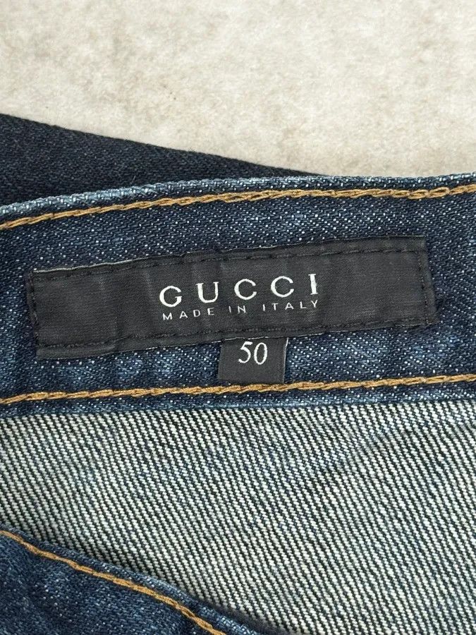 Gucci AW2009 Gucci Navy Oiled Denim Jeans by Frida Giannini Size US 32 / EU 48 - 10 Thumbnail