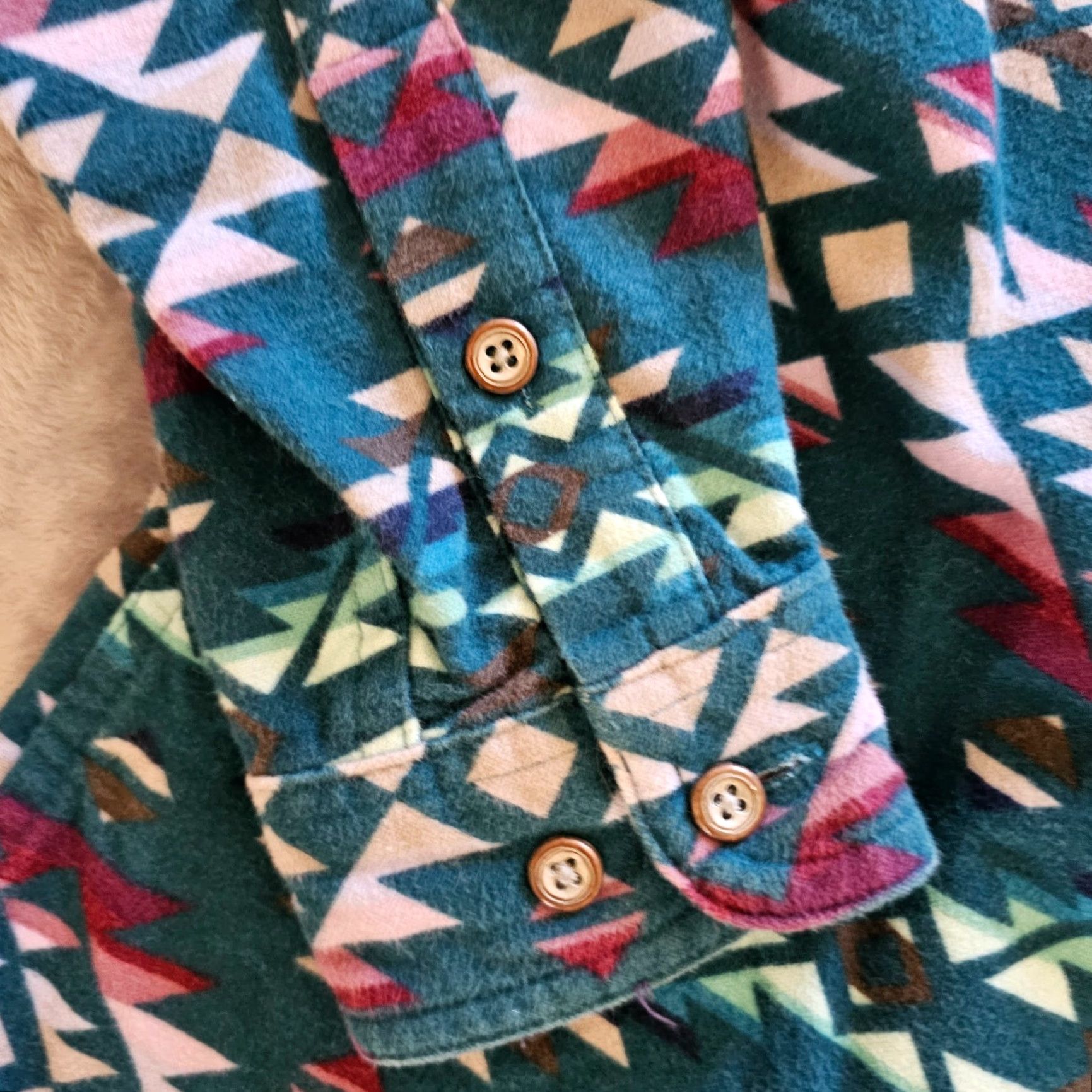 Vintage Cabelas Top Shacket Womens Large Green Teal Flannel Button Southwest Western Shirt Size L / US 10 / IT 46 - 4 Thumbnail