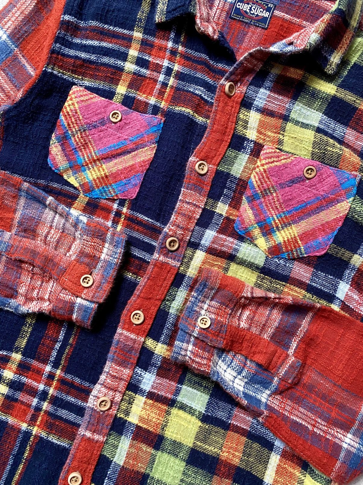 Sugar Cane Vintage Cube Sugar Patchwork Flannel Shirt Size US M / EU 48-50 / 2 - 5 Thumbnail