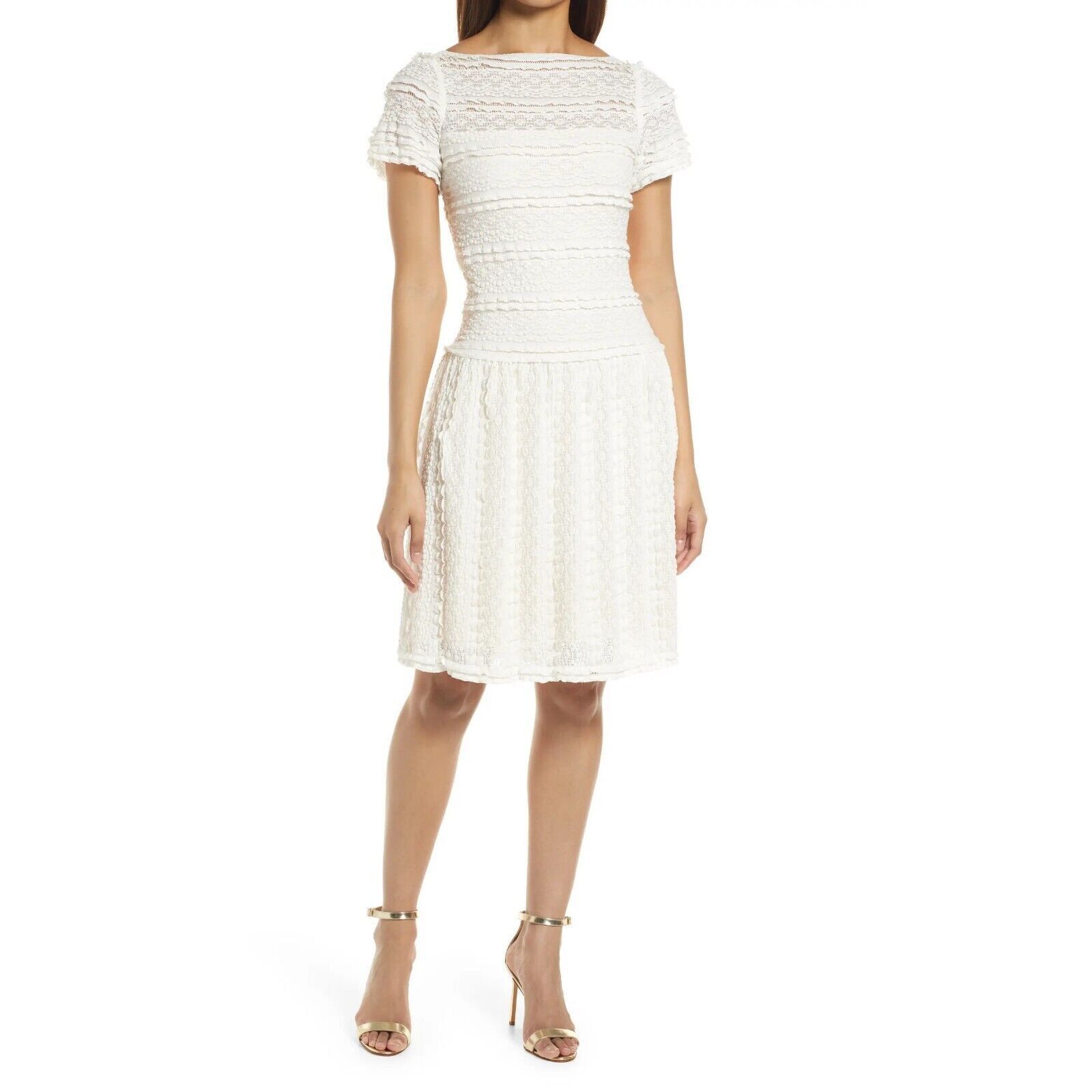 Tadashi Shoji SHO by Tadashi Shoji Women Drop Waist Cocktail Dress Size L Size L / US 10 / IT 46 - 1 Thumbnail