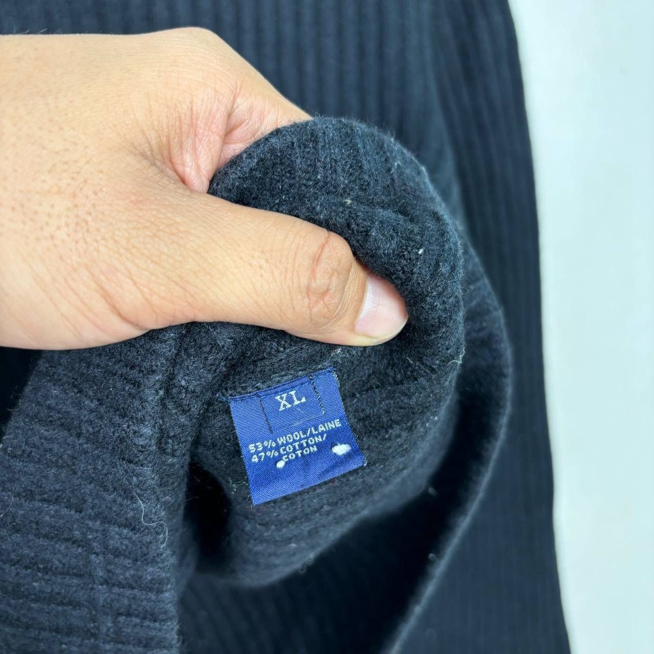 Polo Ralph Lauren Polo Ralph Lauren Sport Wool Black Ribbed Knit Sweater Size US M / EU 48-50 / 2 - 5 Thumbnail