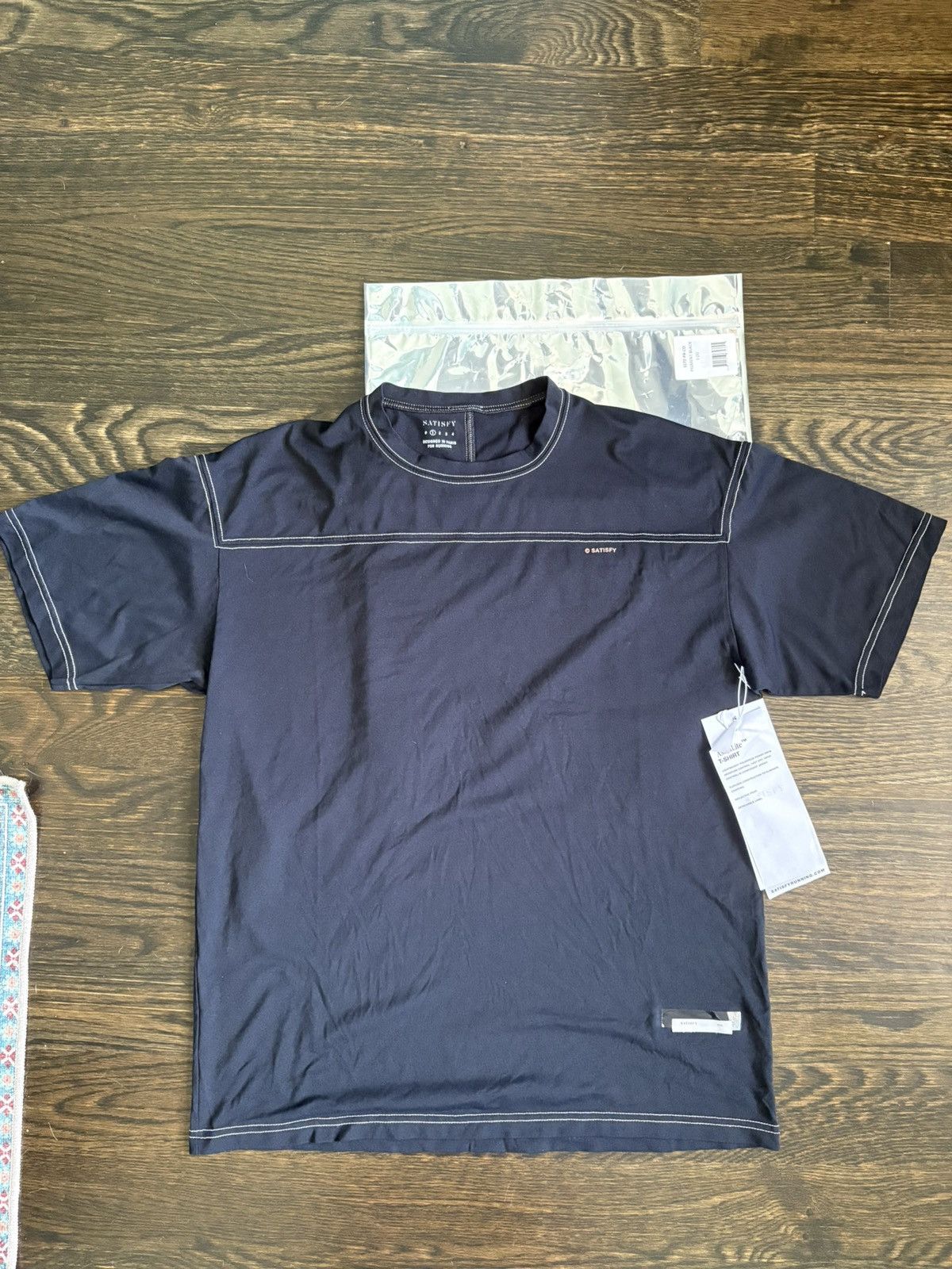 Satisfy Running AstraLite Tee Shirt Black Small 1