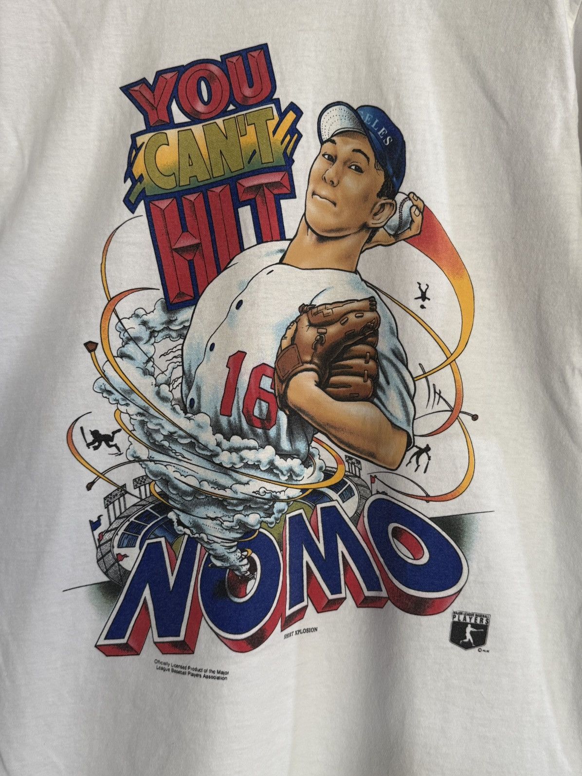 MLB × NFL × Vintage Vintage 90s Nomo You Can’t Hit Baseball Players Tee Size US L / EU 52-54 / 3 - 2 Thumbnail