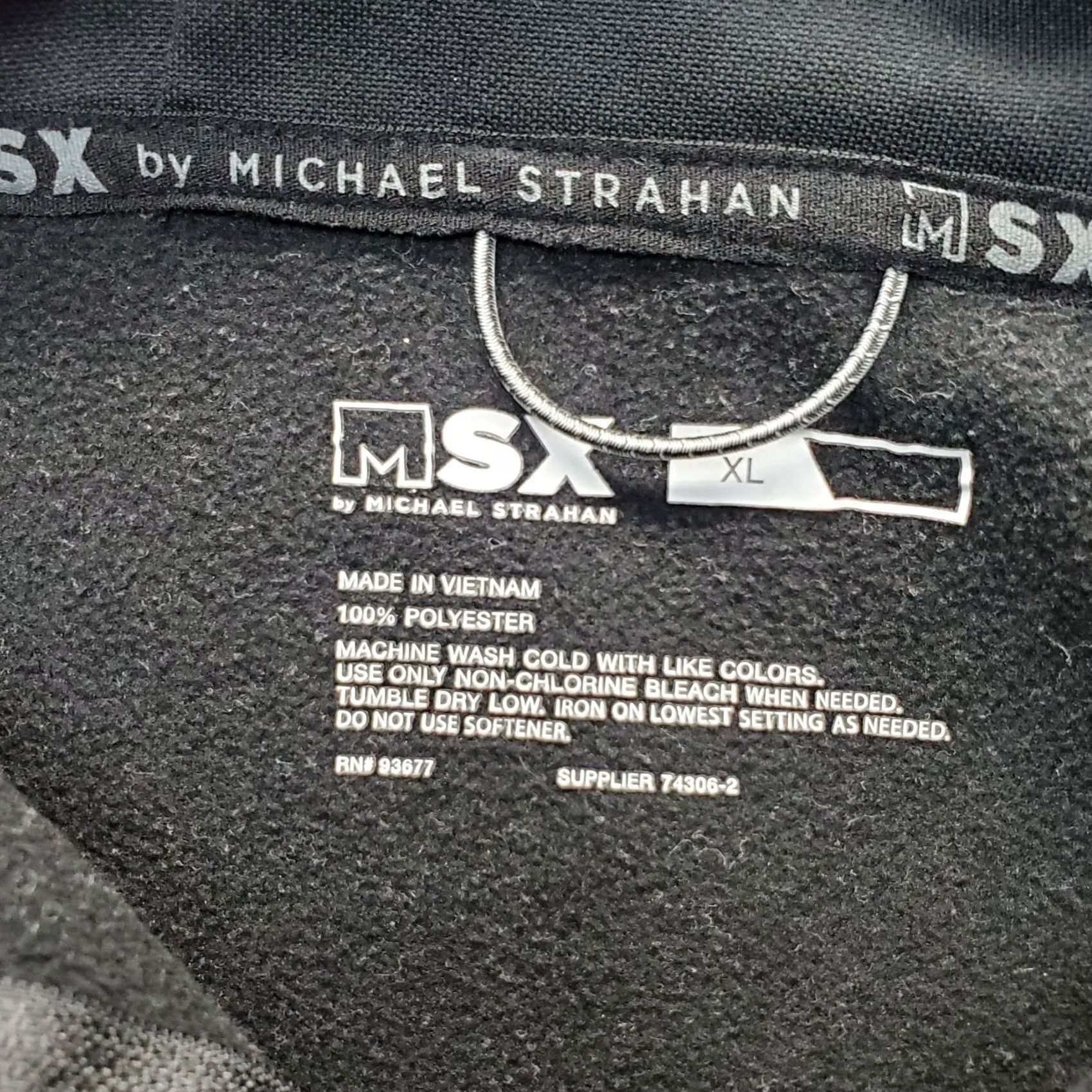 Vintage MSX By Michael Strahan Hoodie Mens XL Black Fleece Lined Ribbed Quarter Zip Size US XL / EU 56 / 4 - 6 Thumbnail