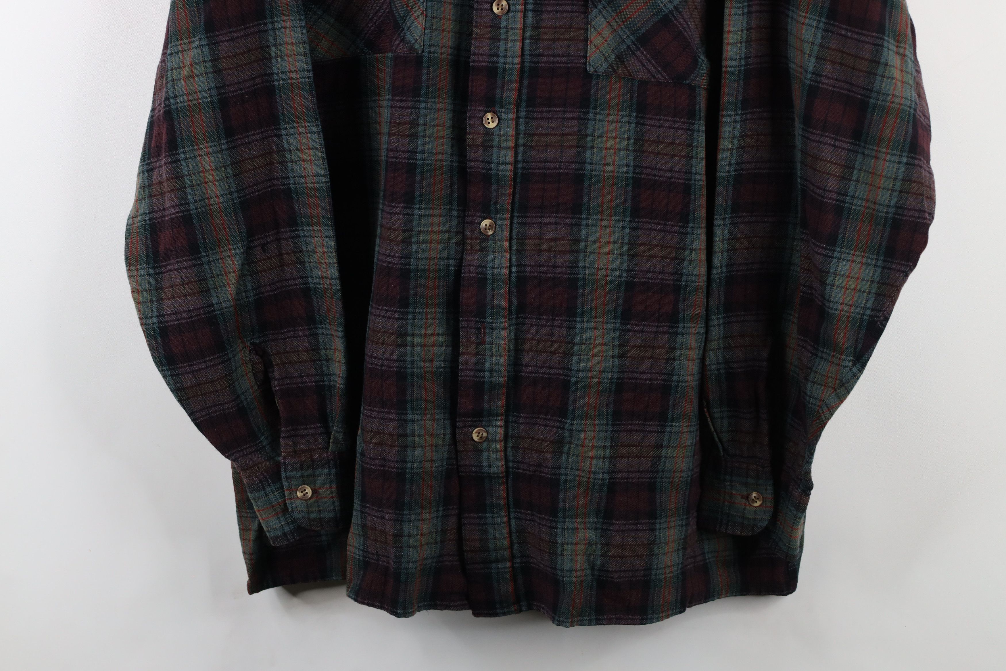 Vintage Vintage 80s 90s Streetwear Knit Board Button Shirt Plaid Size US XXL / EU 58 / 5 - 3 Thumbnail