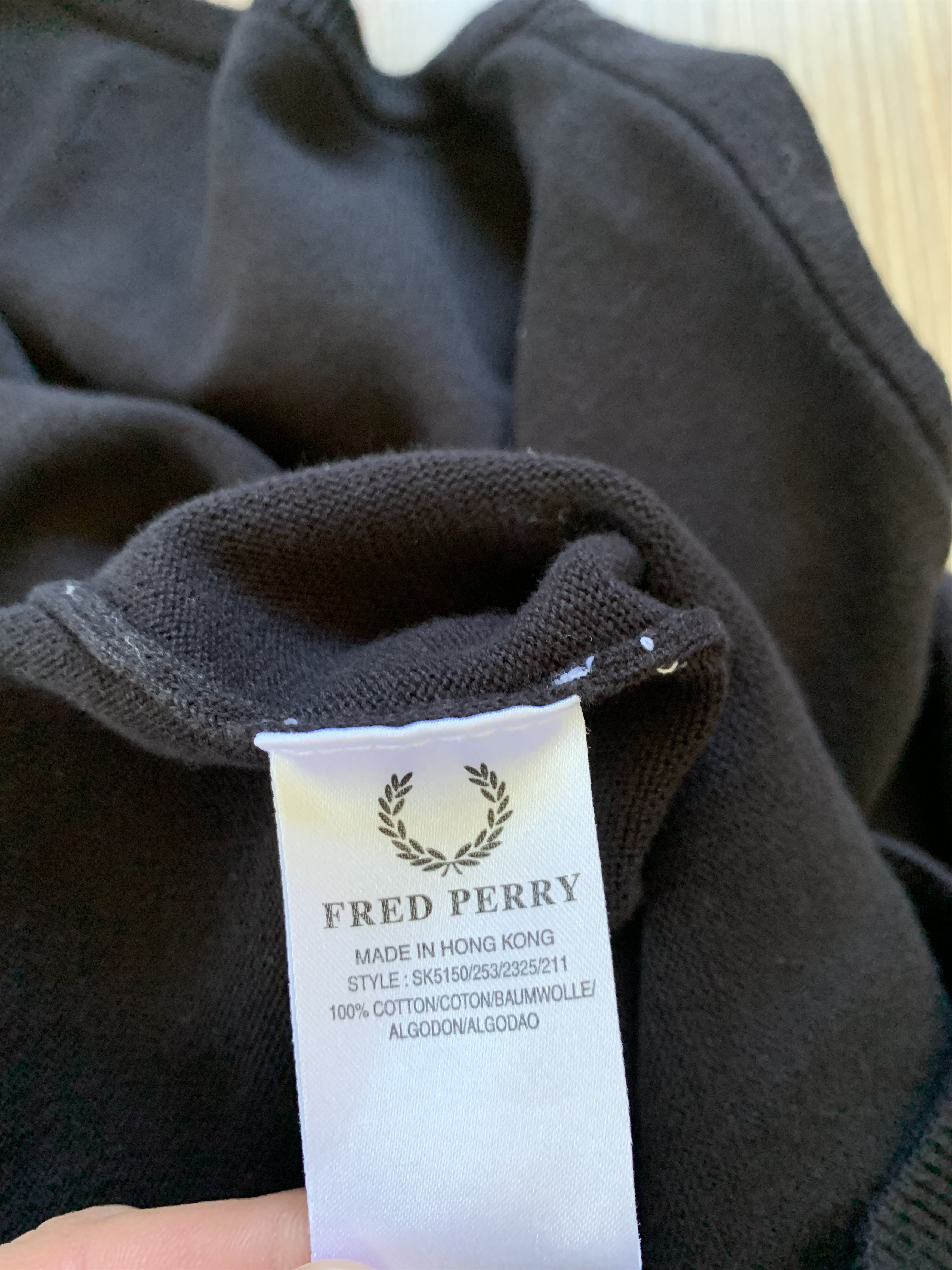 Fred Perry × Vintage Fred Perry Vintage Black Cotton Pullover Size US XXL / EU 58 / 5 - 6 Thumbnail