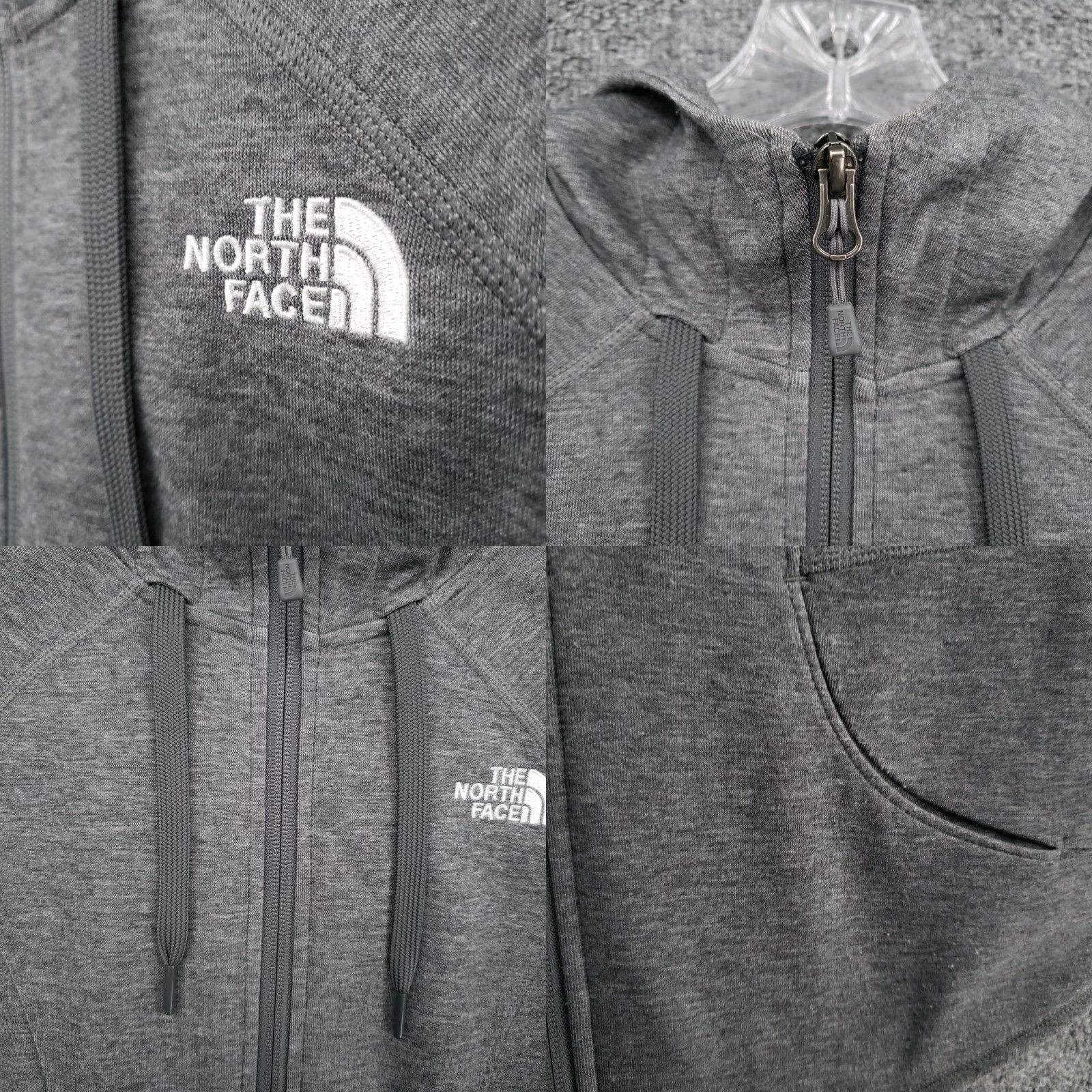 The North Face The North Face Full Zip Hoodie Womens S Gray Raglan Long Sleeve Thumbhole Size S / US 4 / IT 40 - 8 Thumbnail