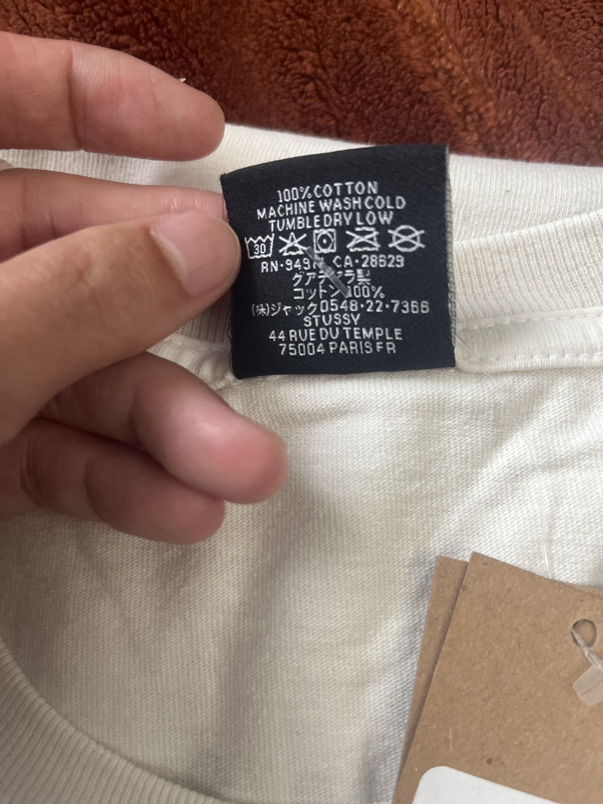 Stussy Stussy Strike Pigment Dyed Tee T-Shirt Natural Size L Large Size US L / EU 52-54 / 3 - 7 Thumbnail