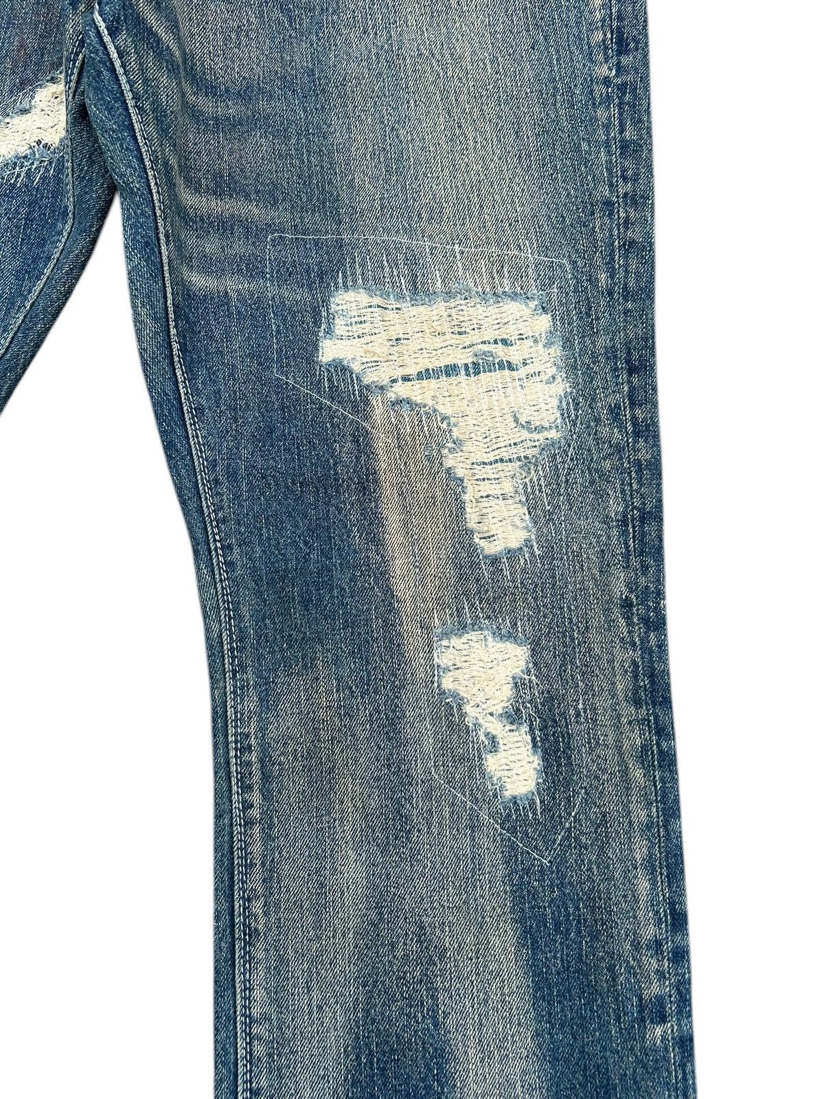 Kapital BONDS AND PEACE BUCKLE BACK JAPANESE DISTRESSED DENIM JEANS Size US 32 / EU 48 - 8 Thumbnail