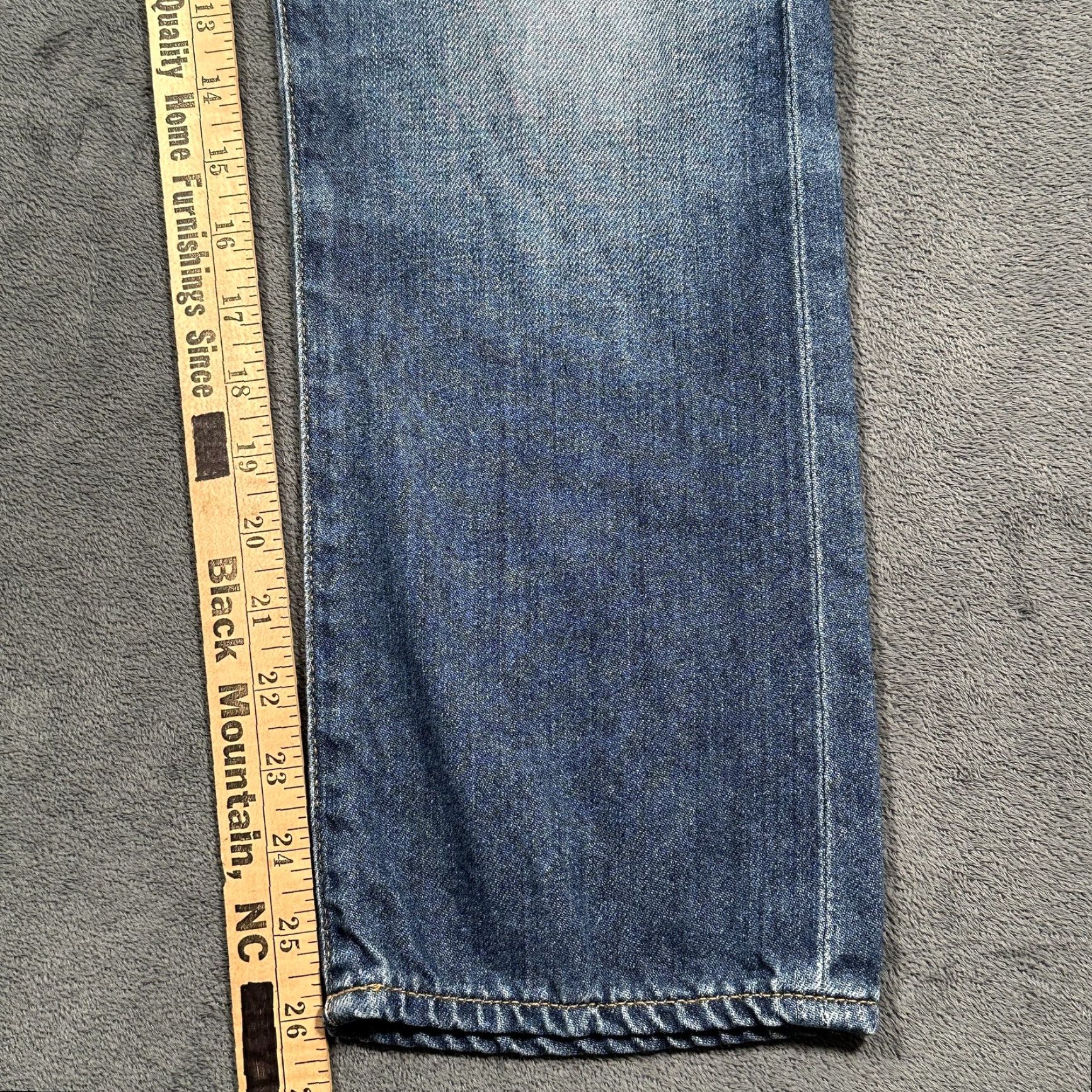 Vintage VINTAGE AG Adriano Goldschmied Jeans Women’s Boyfriend Crop 25 Blue Distressed Denim USA Size 42" / US 20 - 5 Thumbnail