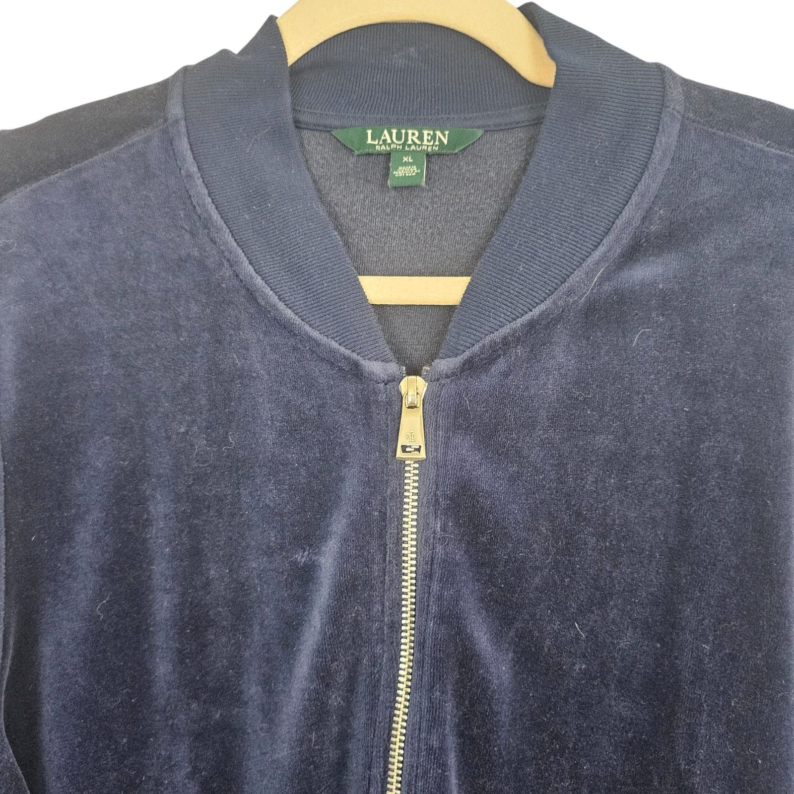 Lauren Ralph Lauren Lauren Ralph Lauren Womens Velour Full Zip Sweater Jacket XL Size XL / US 12-14 / IT 48-50 - 2 Thumbnail