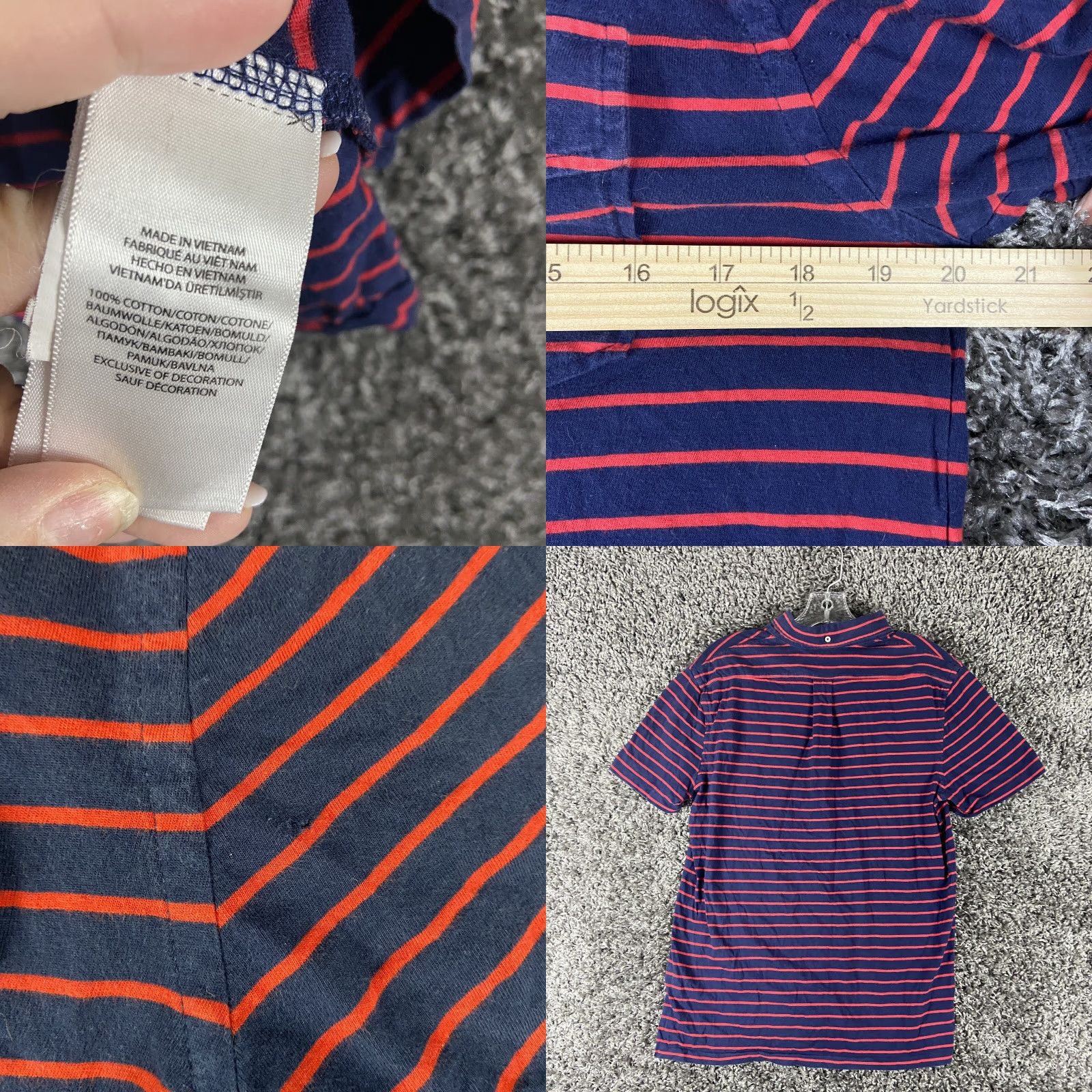 Ralph Lauren VINTAGE Ralph Lauren Polo Shirt Men M Blue Red Striped Polo Mens Medium Blue Striped 90s Theme? Size US M / EU 48-50 / 2 - 8 Thumbnail