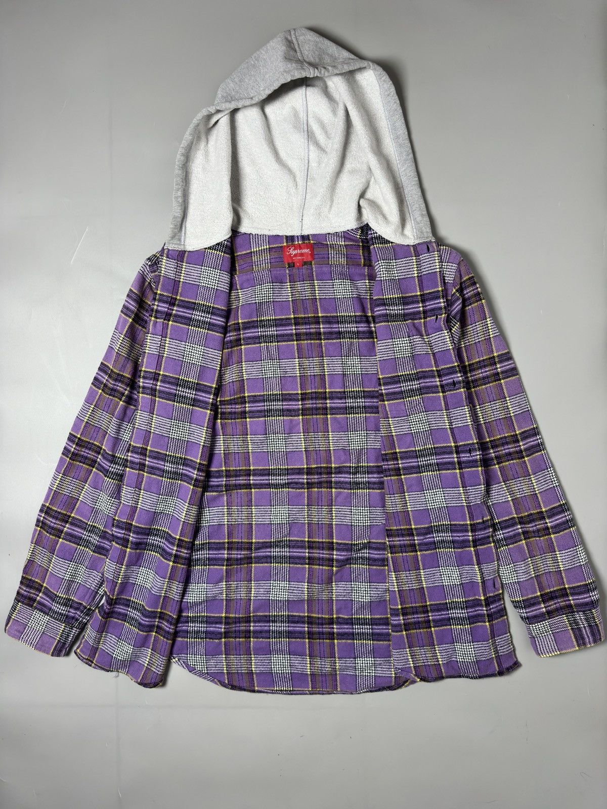 Supreme S/S’18 Plaid Flannel Hooded Shirt Size US L / EU 52-54 / 3 - 7 Thumbnail