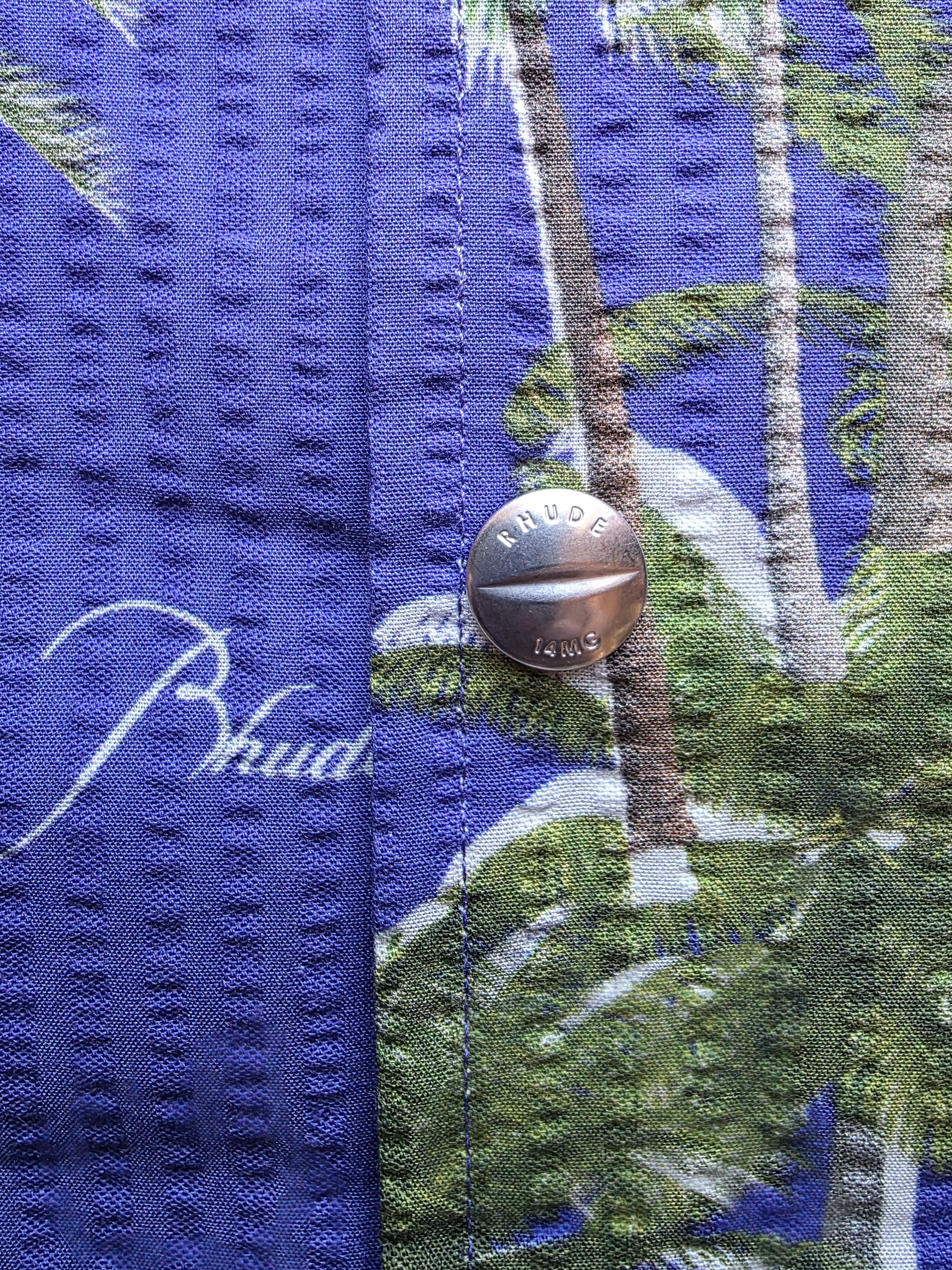 Rhude Rhude Printed Searsucker short sleeved shirt Men Sz M Size US M / EU 48-50 / 2 - 3 Thumbnail