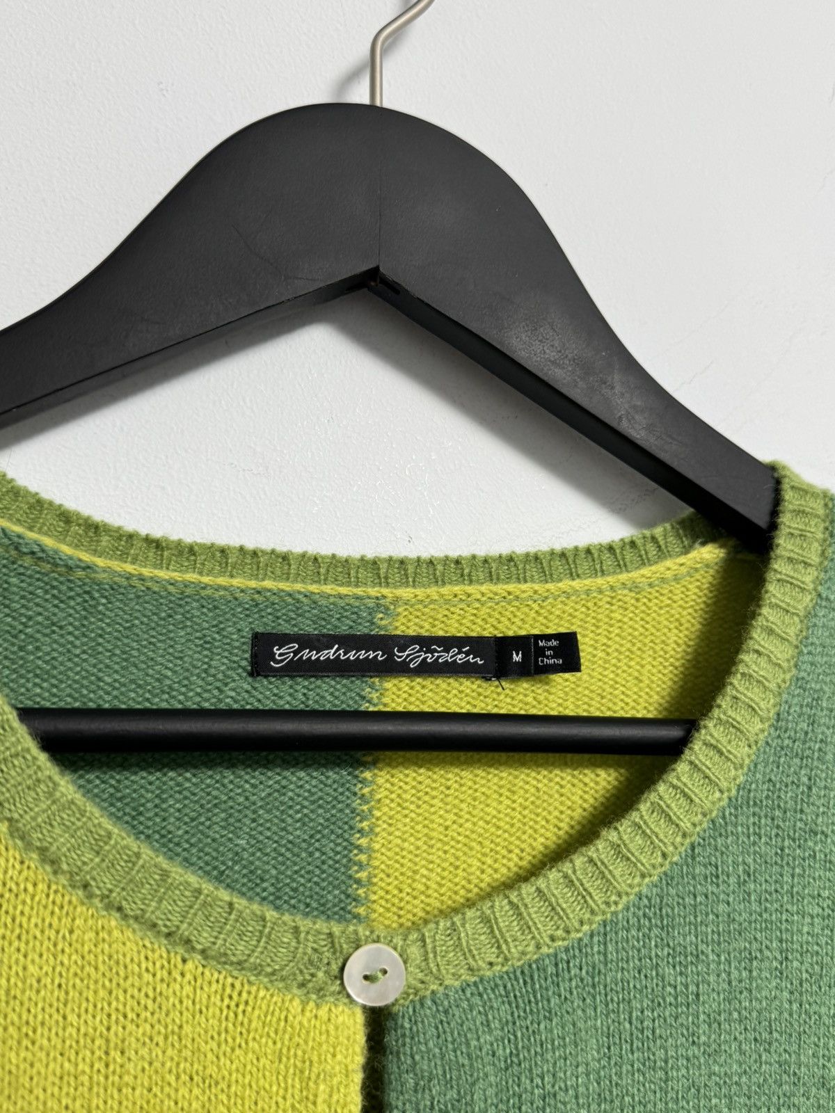 Gudrun Sjoden Gudrun Sjoden Wool Green Patchwork Sweater Women's Cardigan Size M / US 6-8 / IT 42-44 - 6 Thumbnail