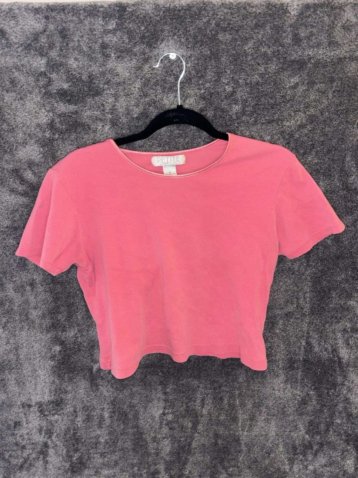 Maison Margiela Petite Sophisticates Pink Scallop Hem Crop Top Tee Size M Size M / US 6-8 / IT 42-44 - 1 Thumbnail