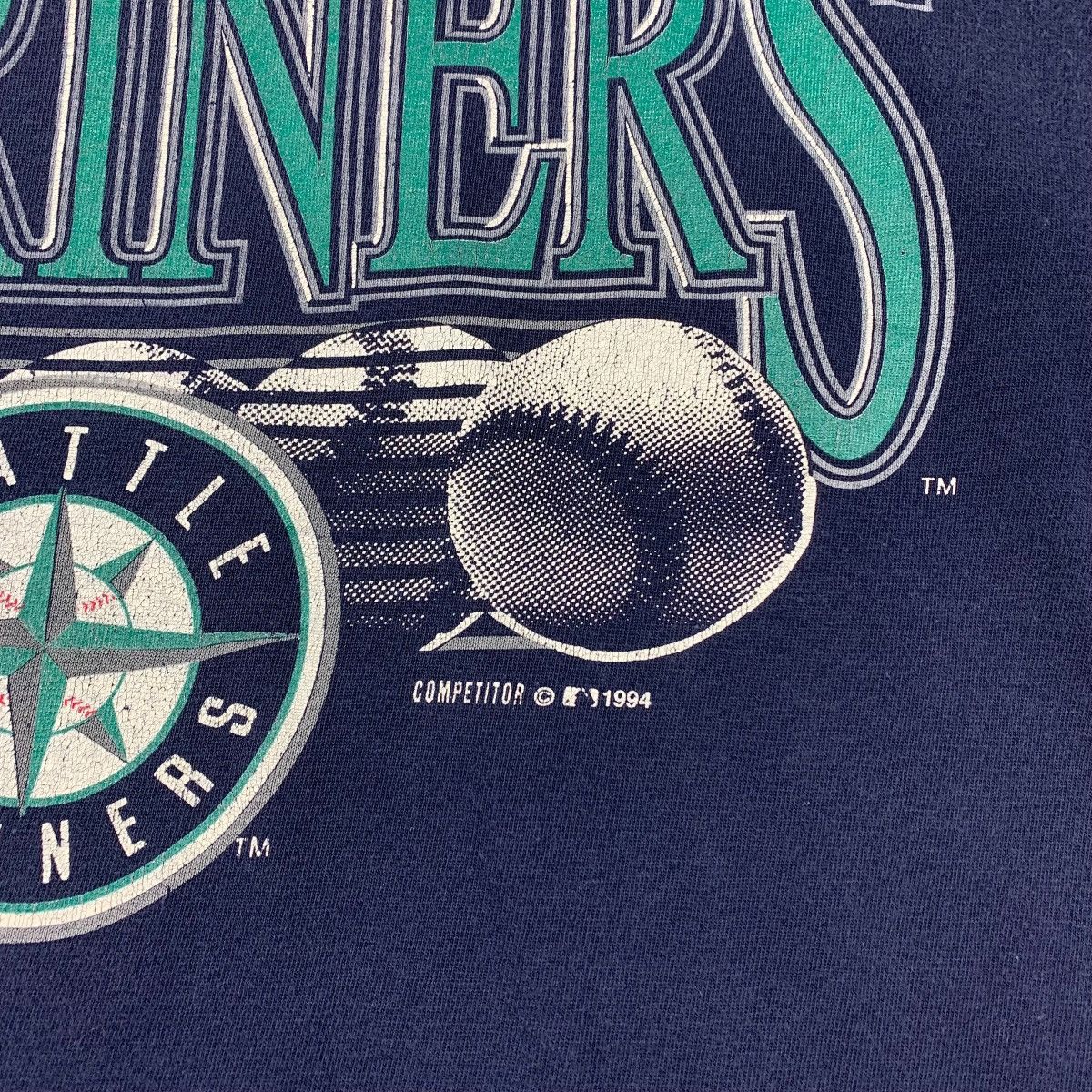 NBA × Vintage Vintage 90s SEATTLE MARINERS big spellout printed tee Size US L / EU 52-54 / 3 - 9 Thumbnail