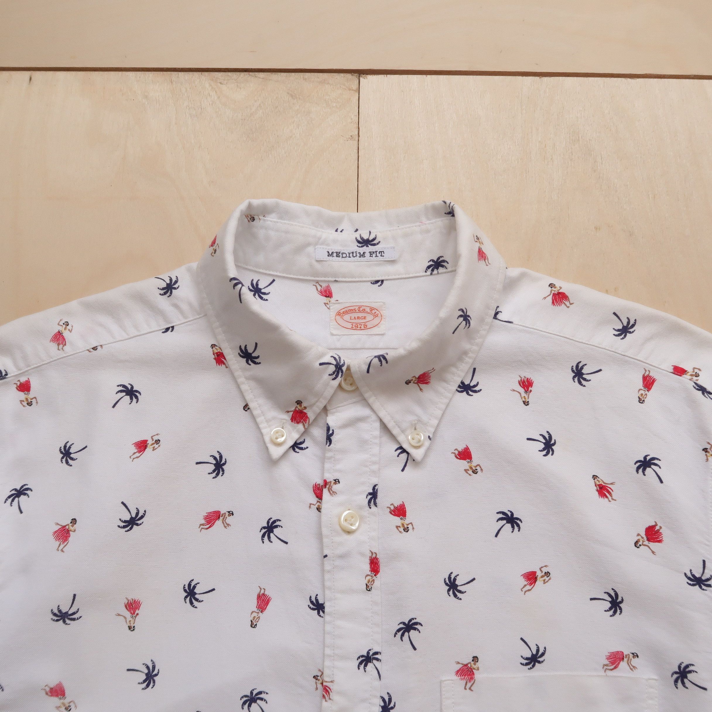 Beams Plus Vintage 1976 Beams Dancing Girl Oxford Shirt Size US L / EU 52-54 / 3 - 3 Thumbnail
