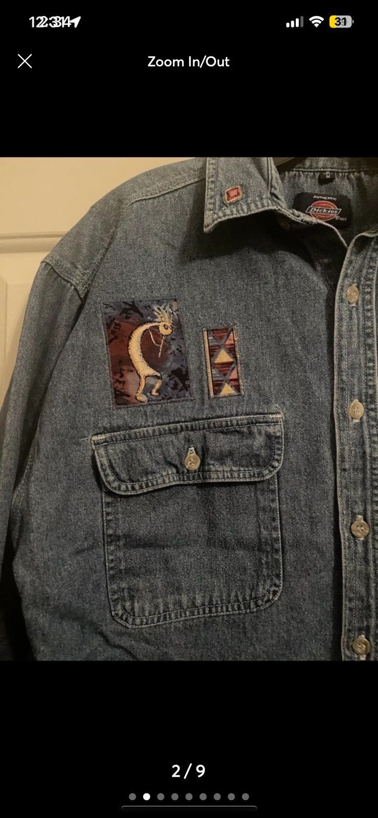 Dickies × Vintage Vintage Women’s M Dickies Embroidered Denim Jean Jacket Size M / US 6-8 / IT 42-44 - 2 Thumbnail
