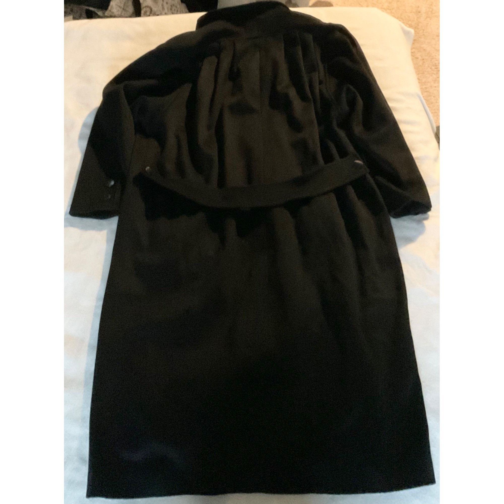 Other Casual Corner Women Wool blend long black Coat SZ14 bust58i Size XL / US 12-14 / IT 48-50 - 2 Thumbnail