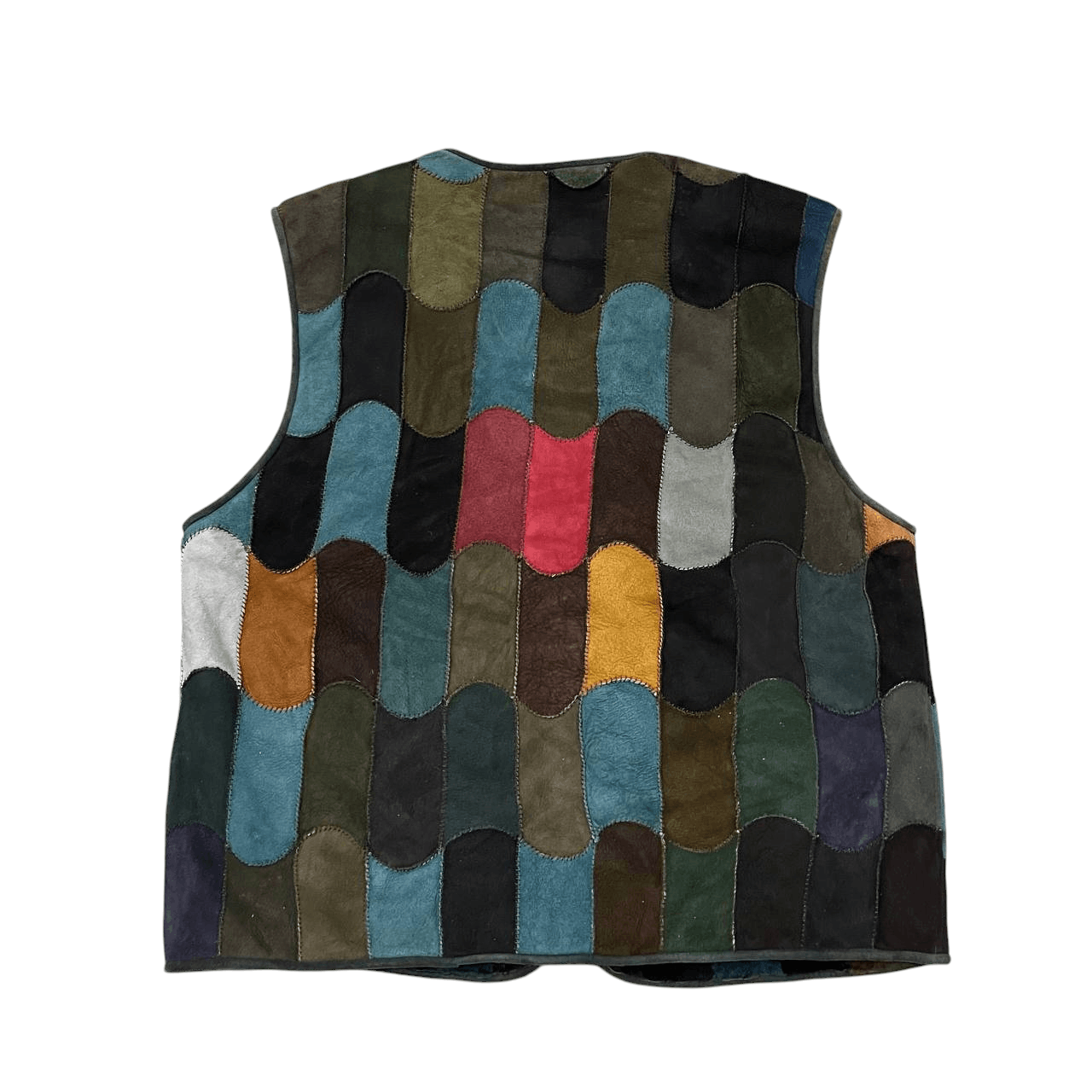 Other Vintage Patch Work Leather Vest Shearling Size US M / EU 48-50 / 2 - 13 Thumbnail