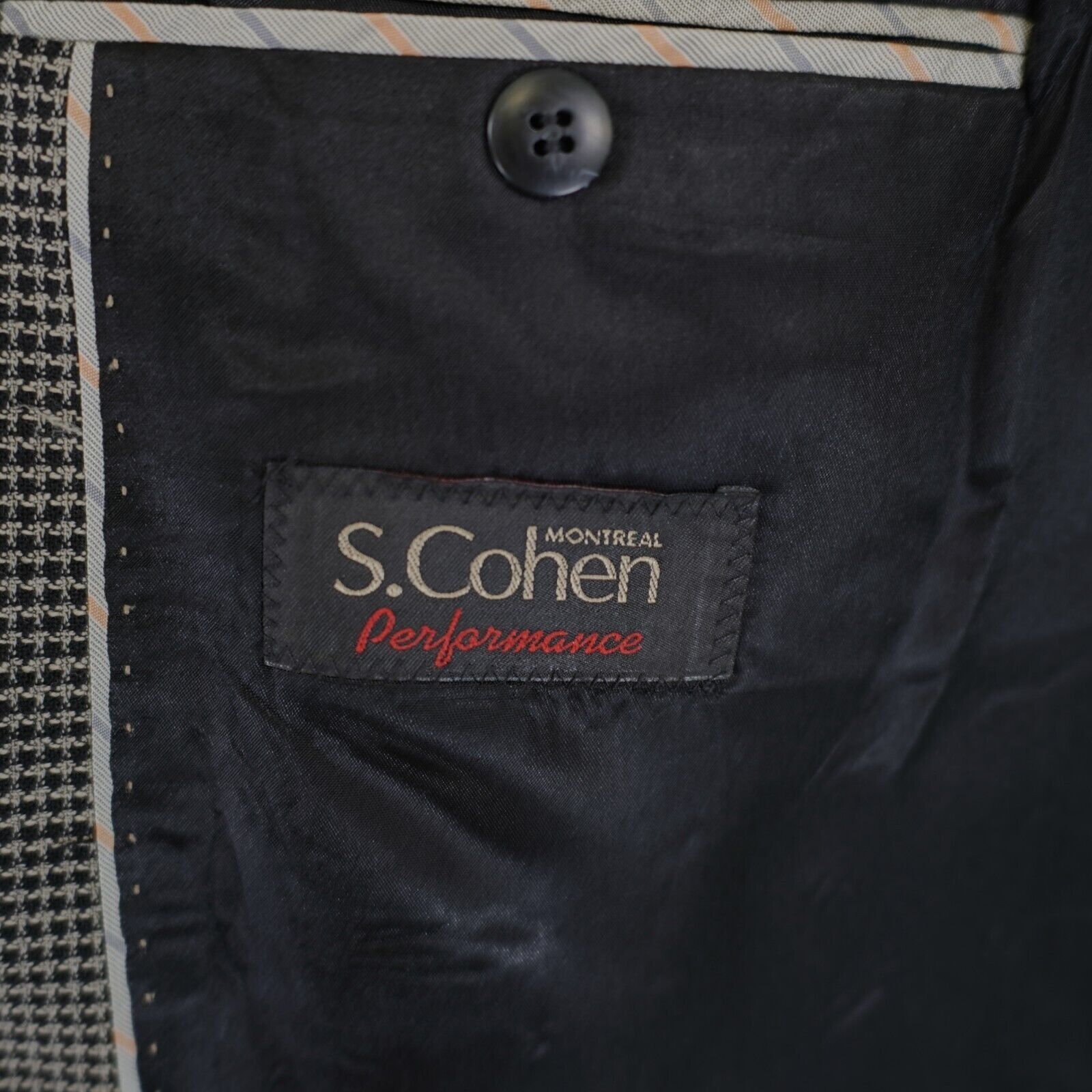 Other Montreal S. Cohen Performance Tweed Textured Wool Black Tan Size 48L - 8 Thumbnail