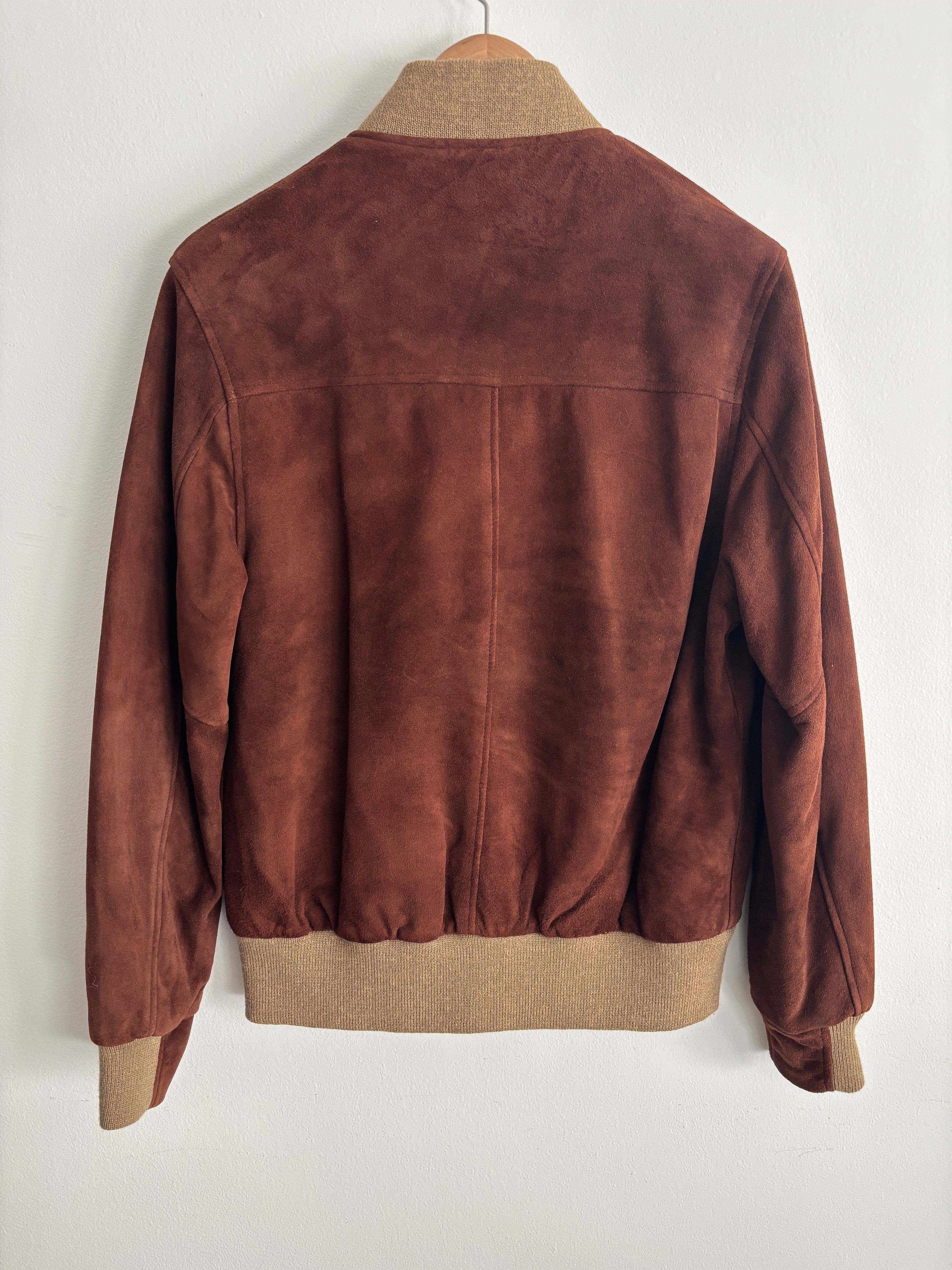Golden Bear $1195 Rust Brown Suede Leather Bomber Jacket -M/L Size US L / EU 52-54 / 3 - 5 Thumbnail